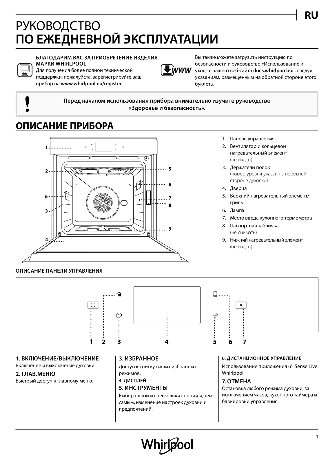 WHIRLPOOL W11I OM1 4MS2 H Daily Reference Guide