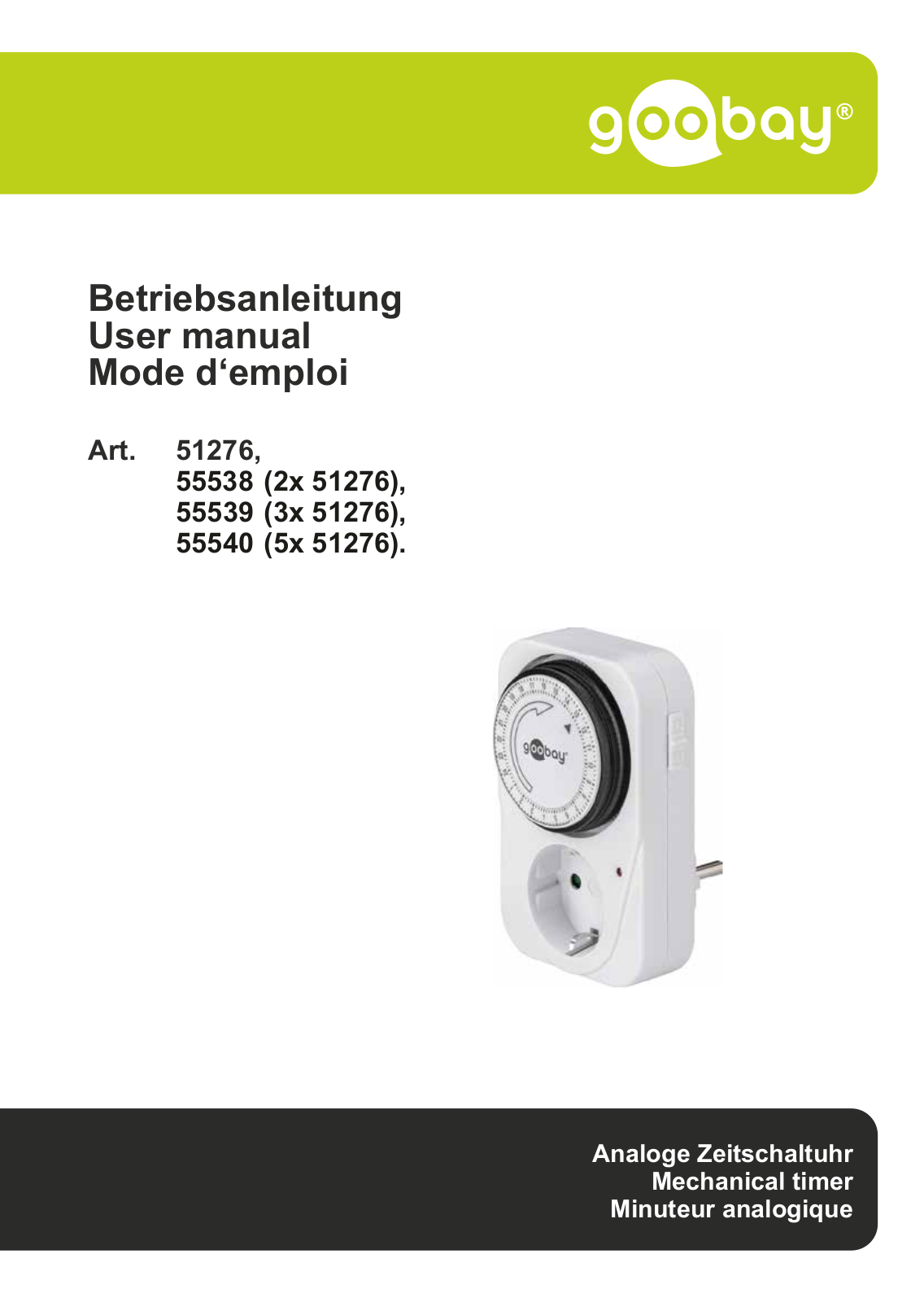 GOOBAY 55538 Instructions - ManualMachine.com