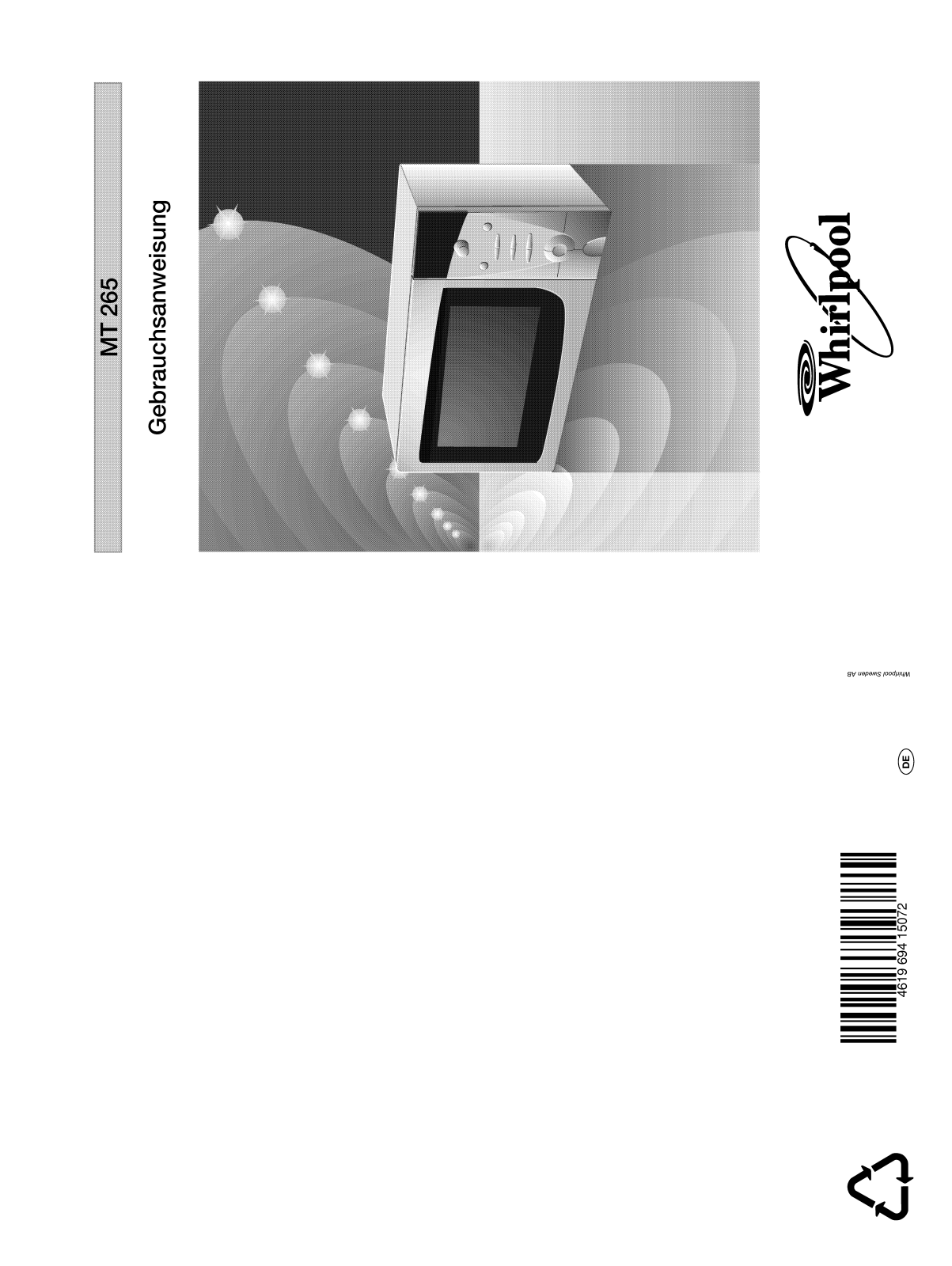 Whirlpool MT 265/BL, MT 265 BL WP, MT 265 WH WP INSTRUCTION FOR USE