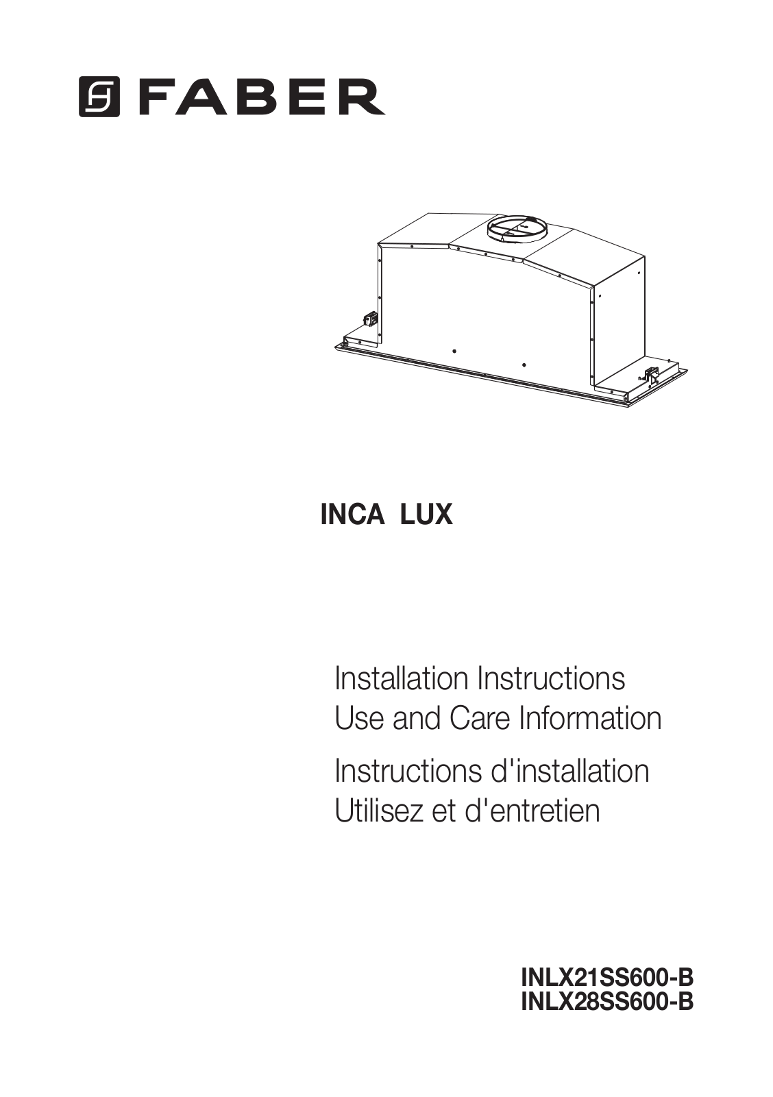 Faber INLX21SS600B Installation Manual