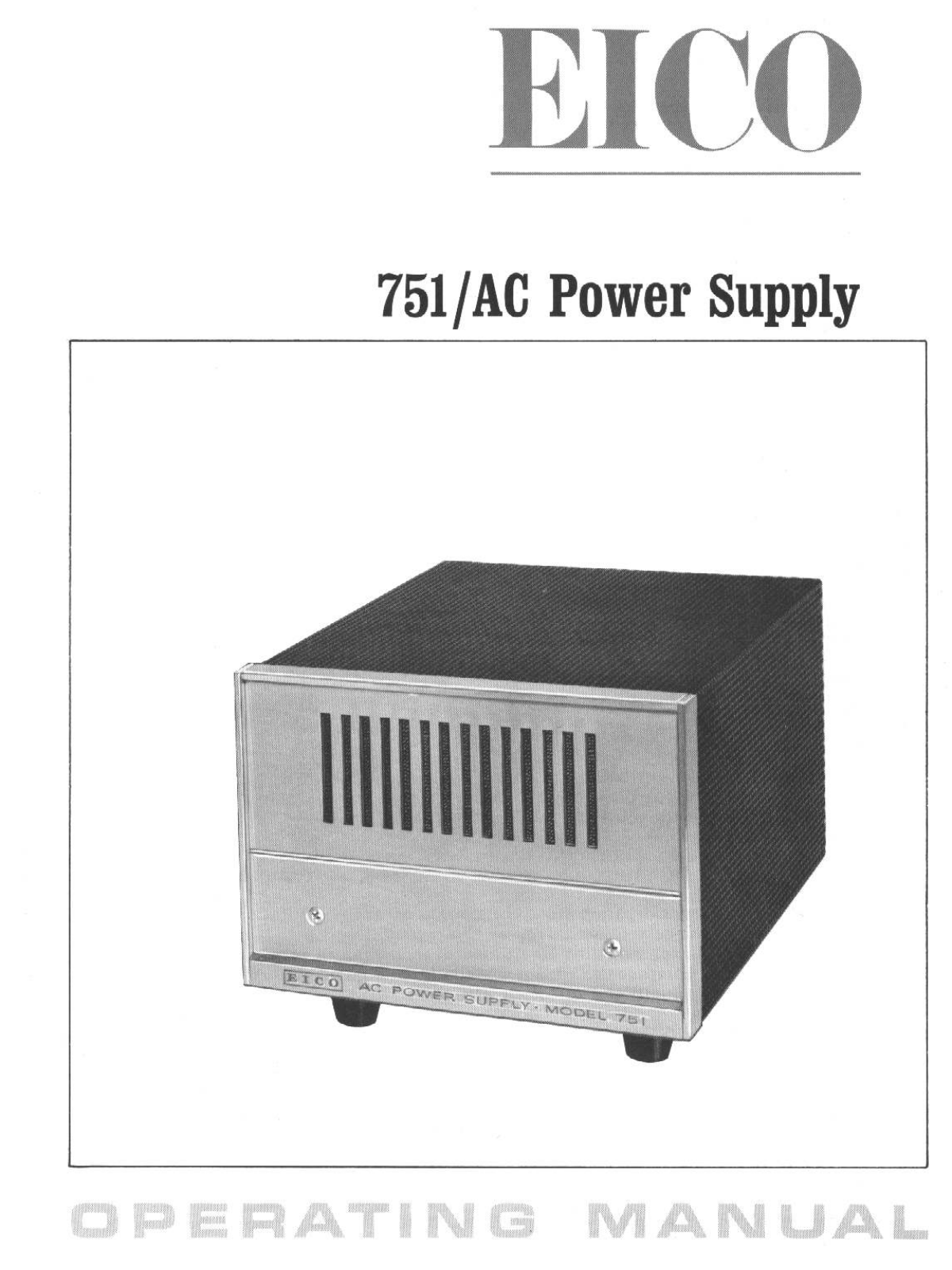 Eico 751 User Manual