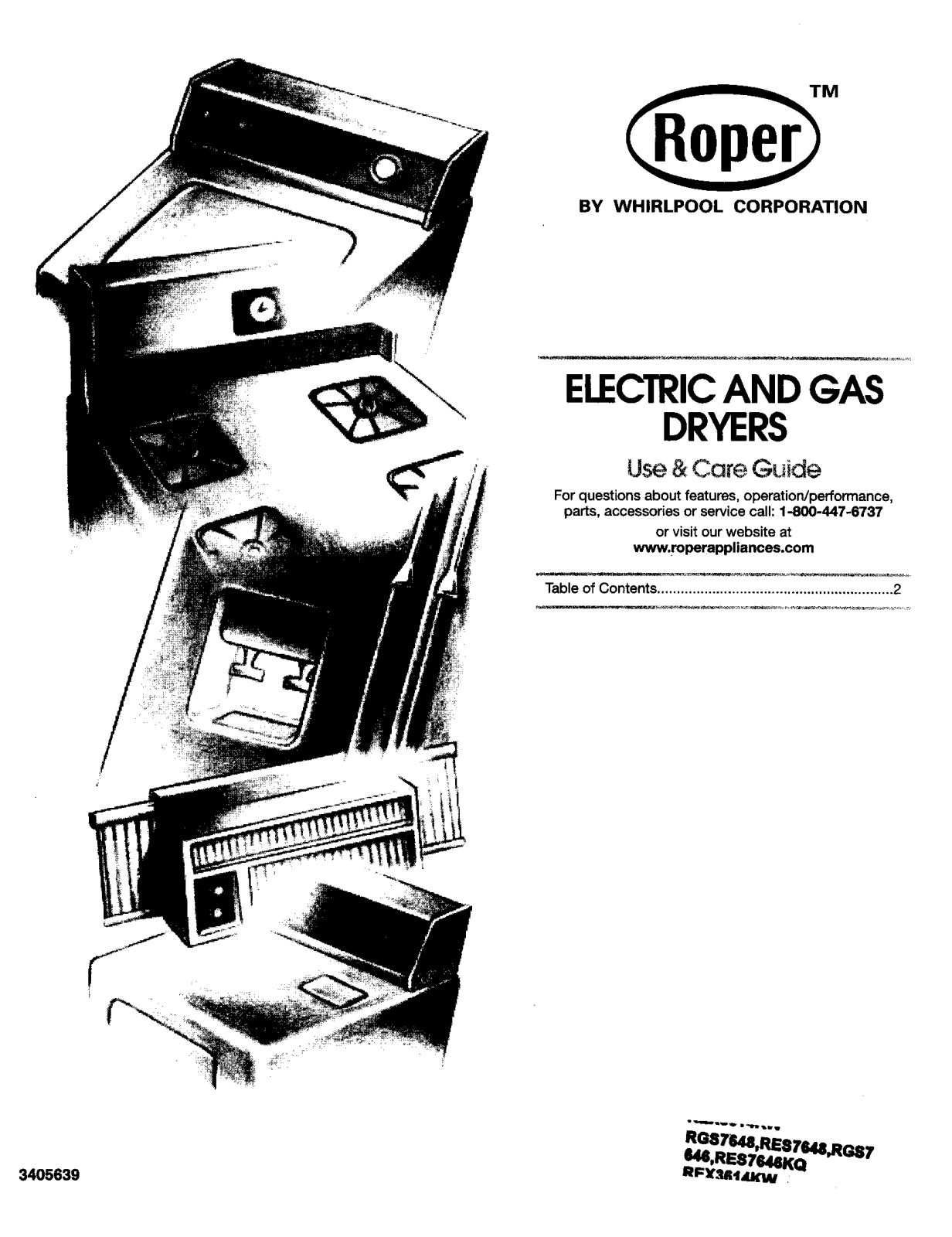 Roper RGS7648KQ1, RGS7648KQ2, RGS7646KQ2, RGS7646KQ1, RES7648KQ0 Owner’s Manual