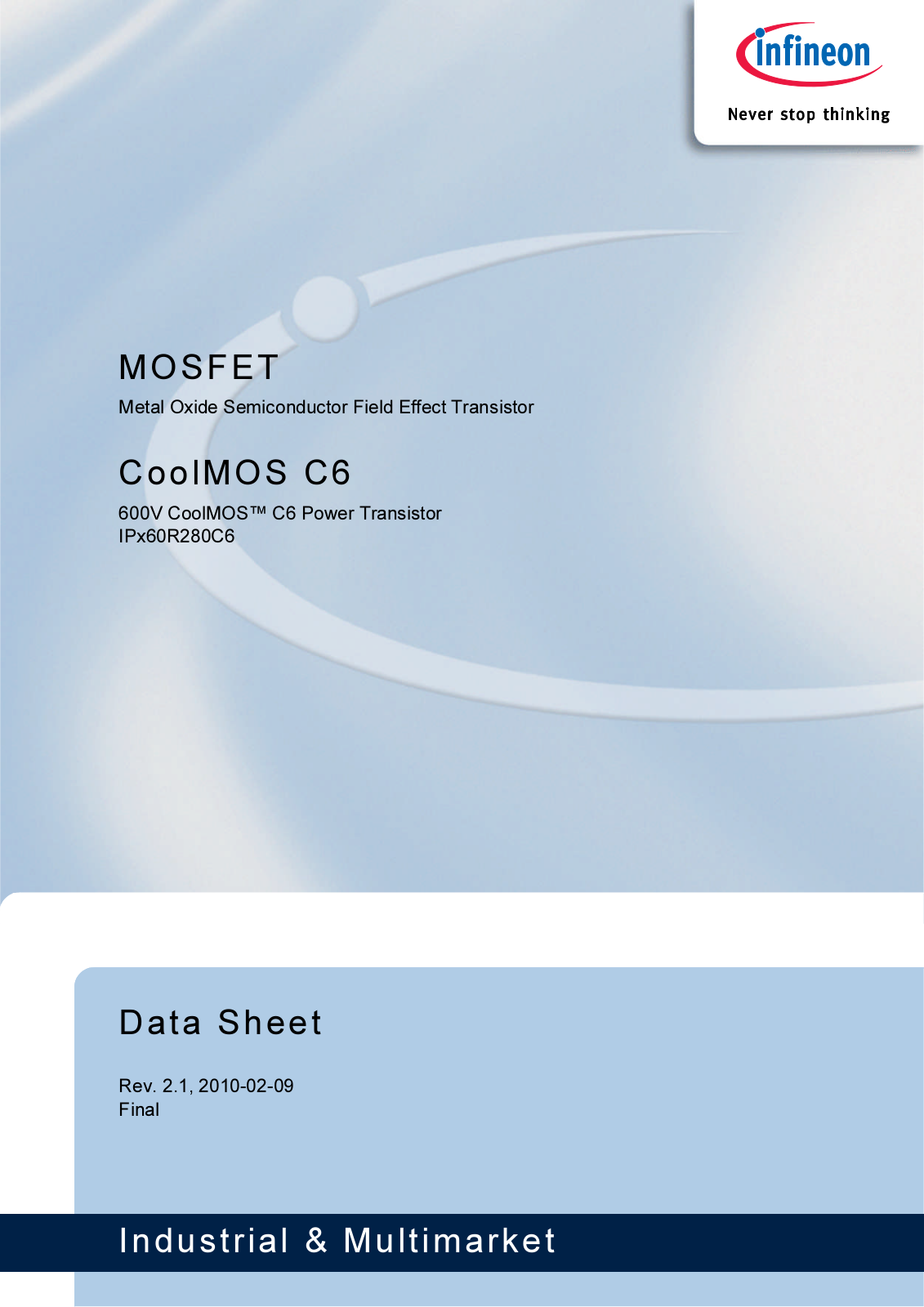 Datasheet ipw60r280c6_2_1 Datasheet - ManualMachine.com