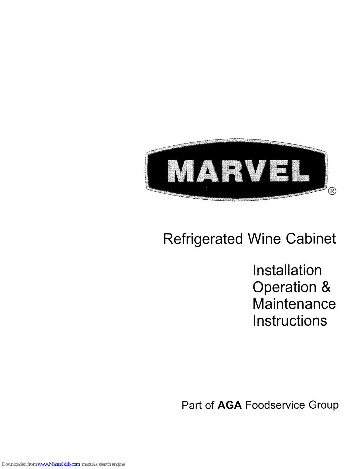 Marvel 61WC-BB-G, 61WC-BN, 61WC-BS-G, 61WC-BD, 61WC-SS-G Instructions Manual - ManualMachine.com