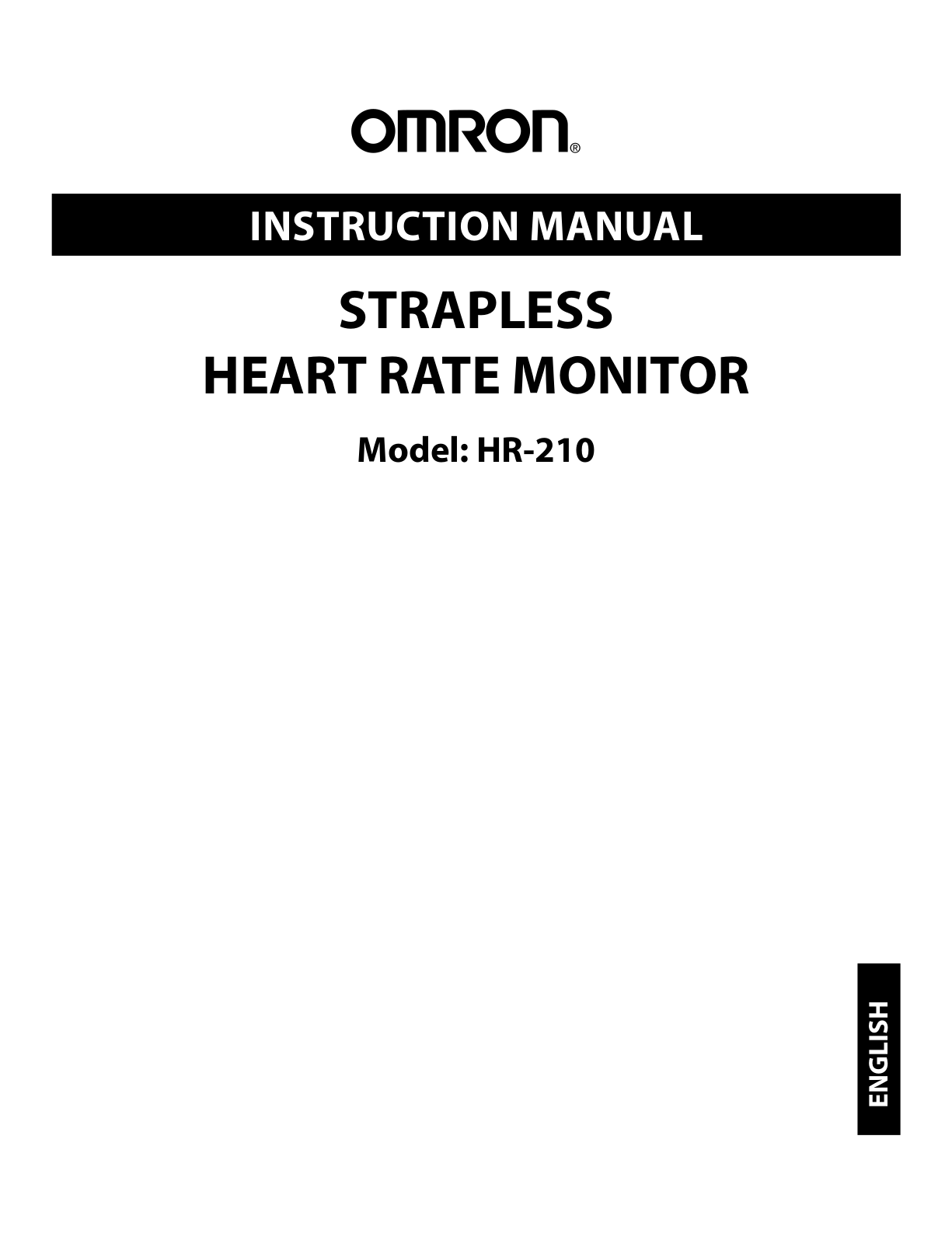 Omron HR-210 User Manual