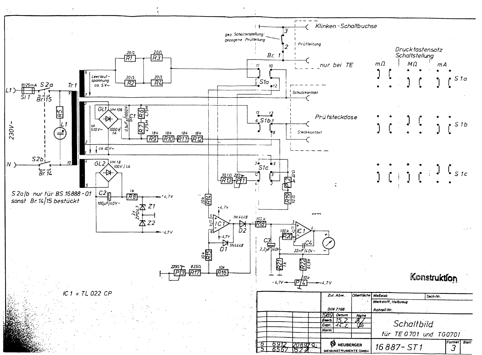 Neuberger TE0701 Schematic Diagrams - ManualMachine.com