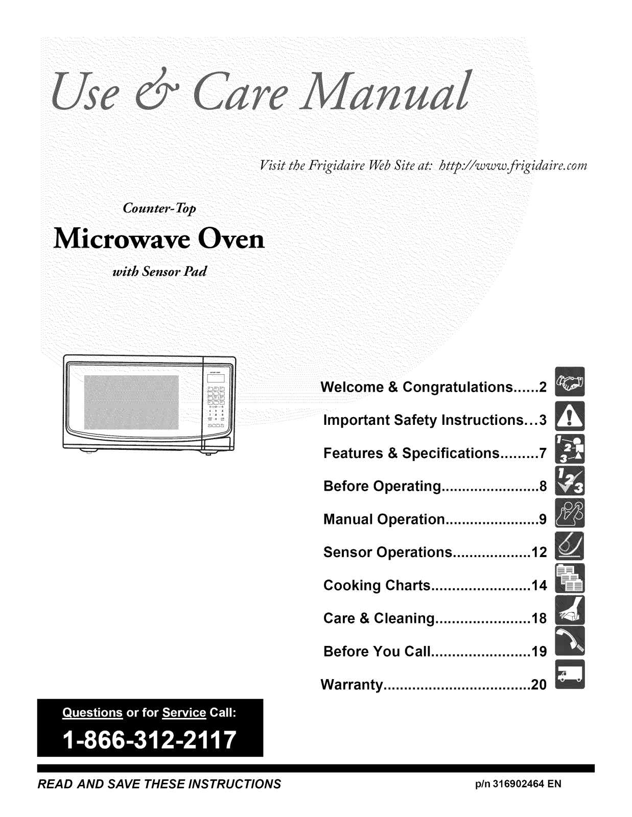 Frigidaire CFCE1439LW, CFCE1439LB Owner’s Manual