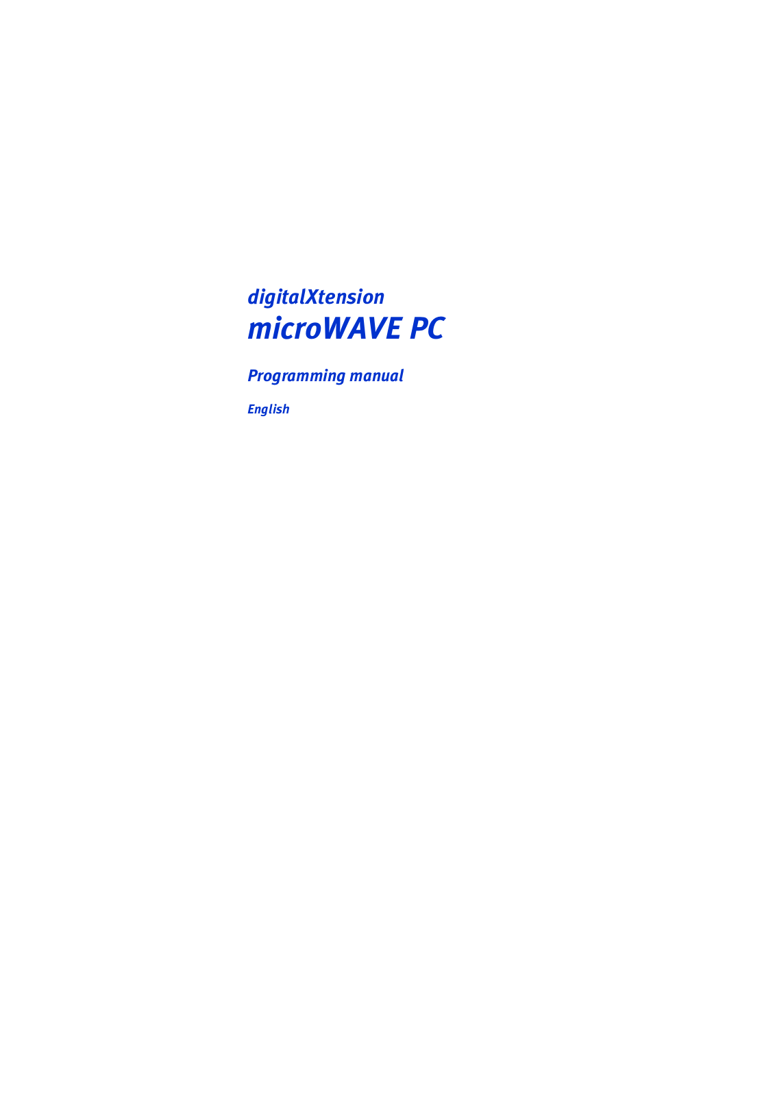 Terratec MICROWAVE PC User Manual