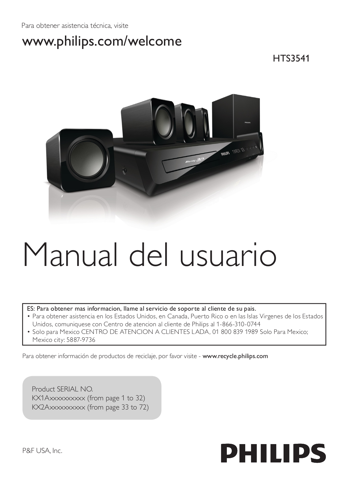 Philips HTS3541/F7 User manual