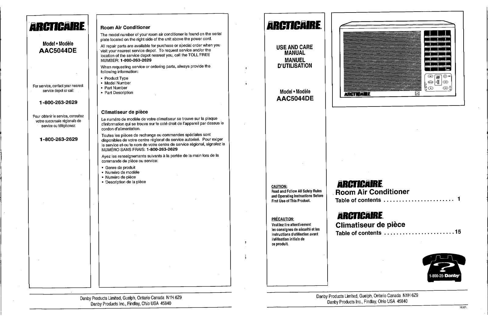 Danby AAC5044DE User Manual