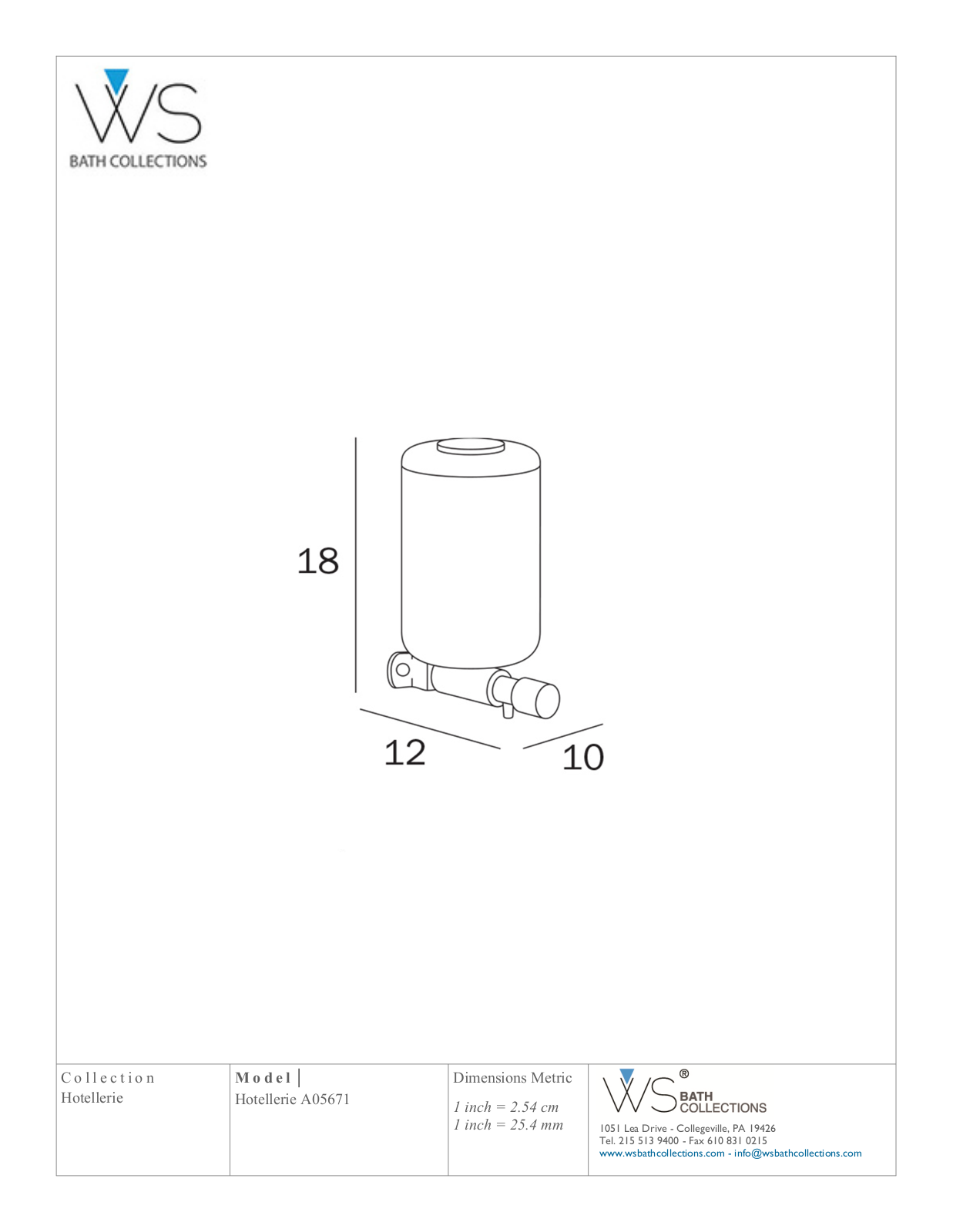 WS Bath Collections WSO3119 Specifications - ManualMachine.com
