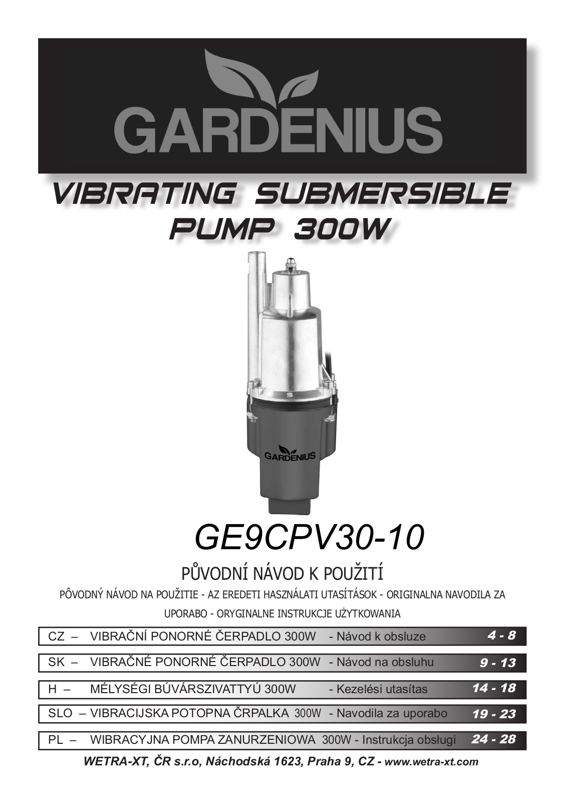 Gardenius GE9CPV30-10 User Manual