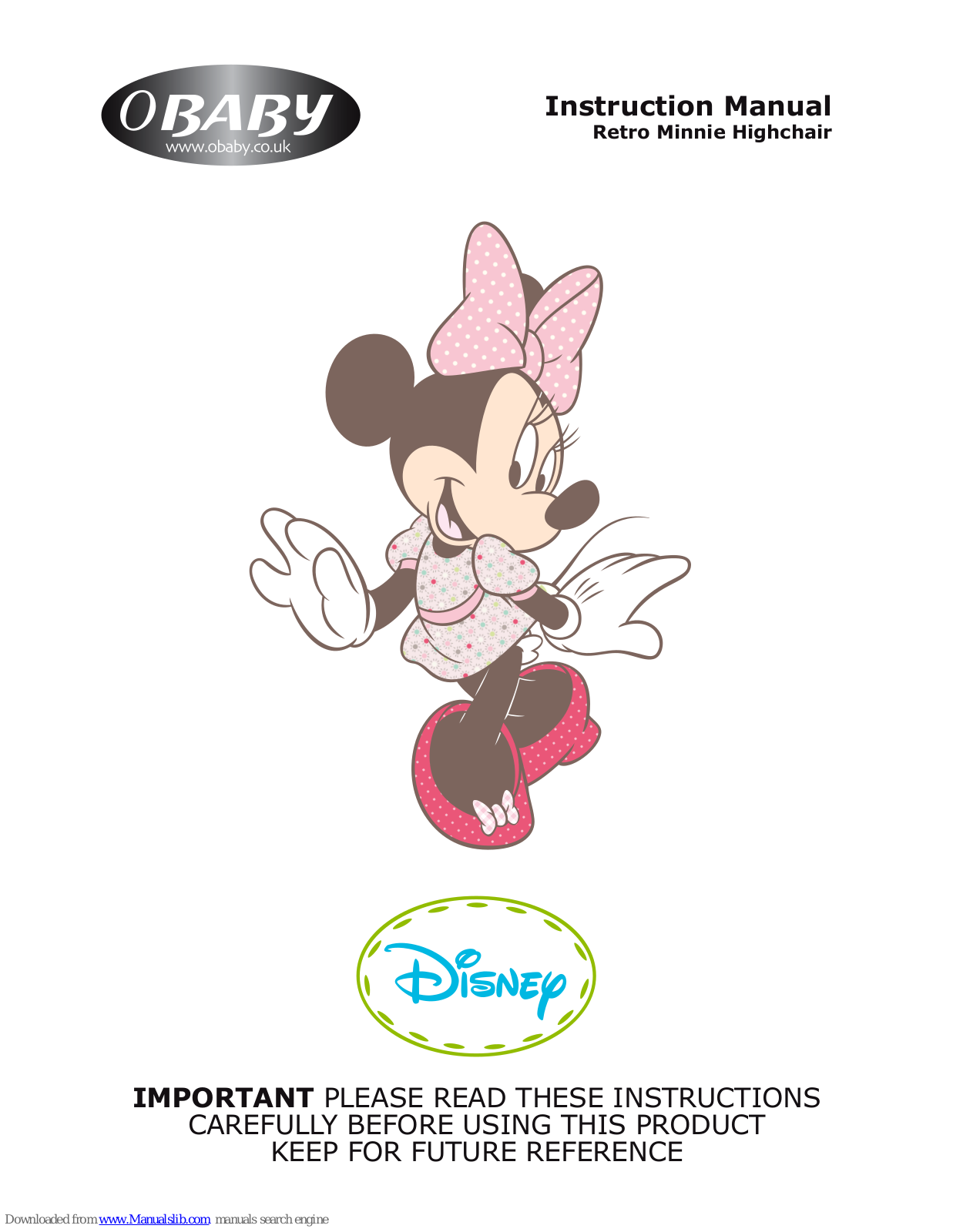 OBaby Retro Minnie Instruction Manual