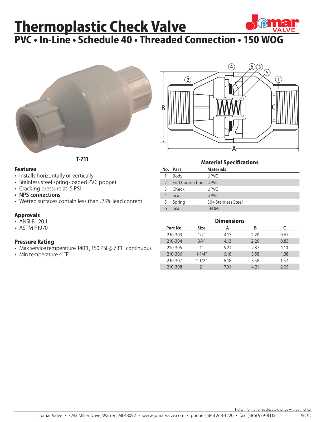 Jomar T-711 User Manual