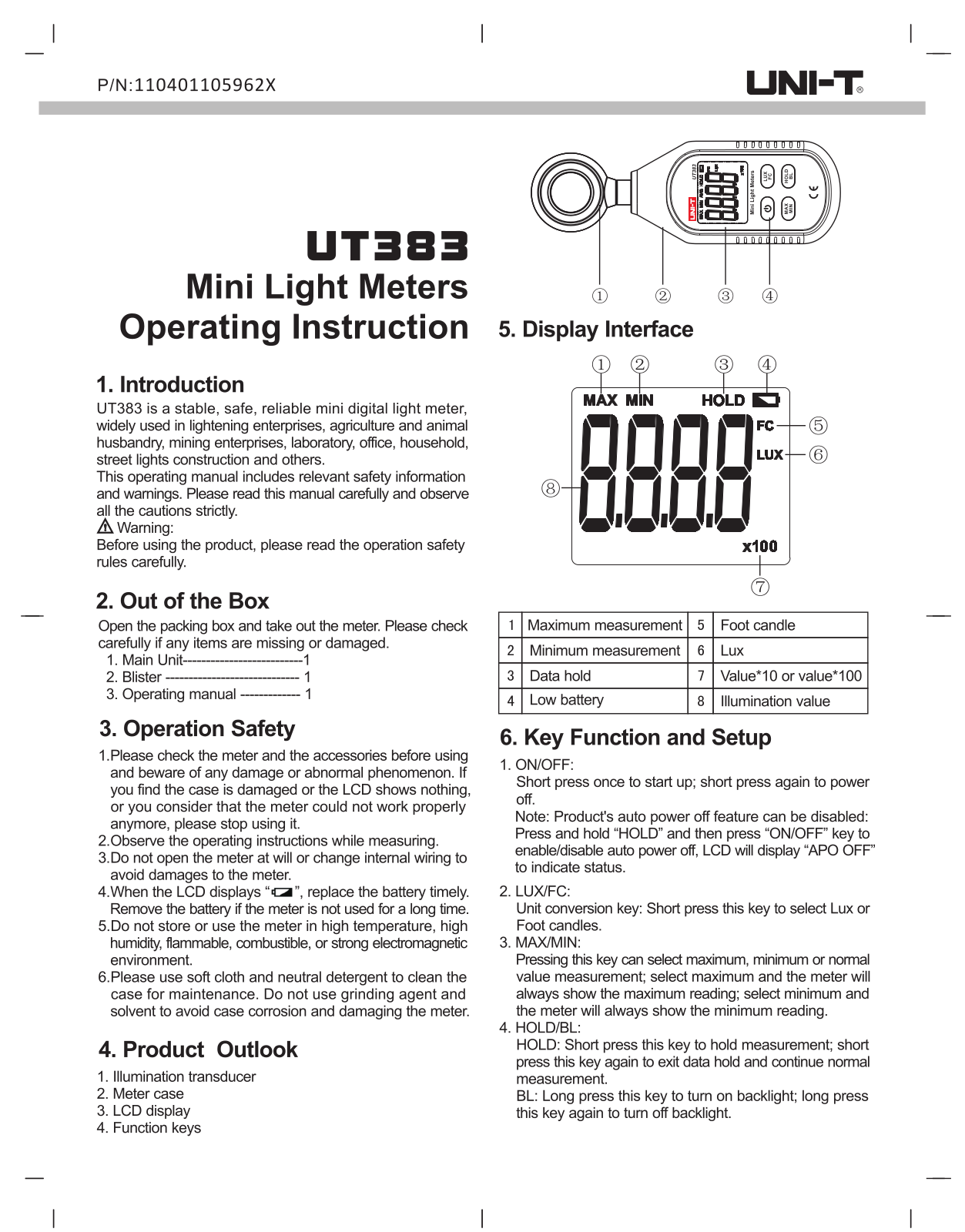 Uni-t UT383 User Manual