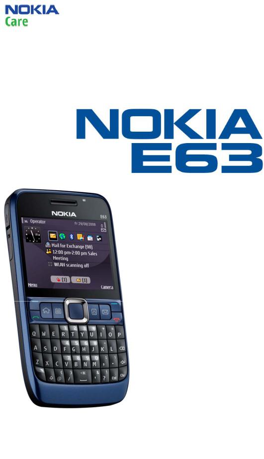 Nokia E63, RM-437, RM-449, RM-450 Service Manual