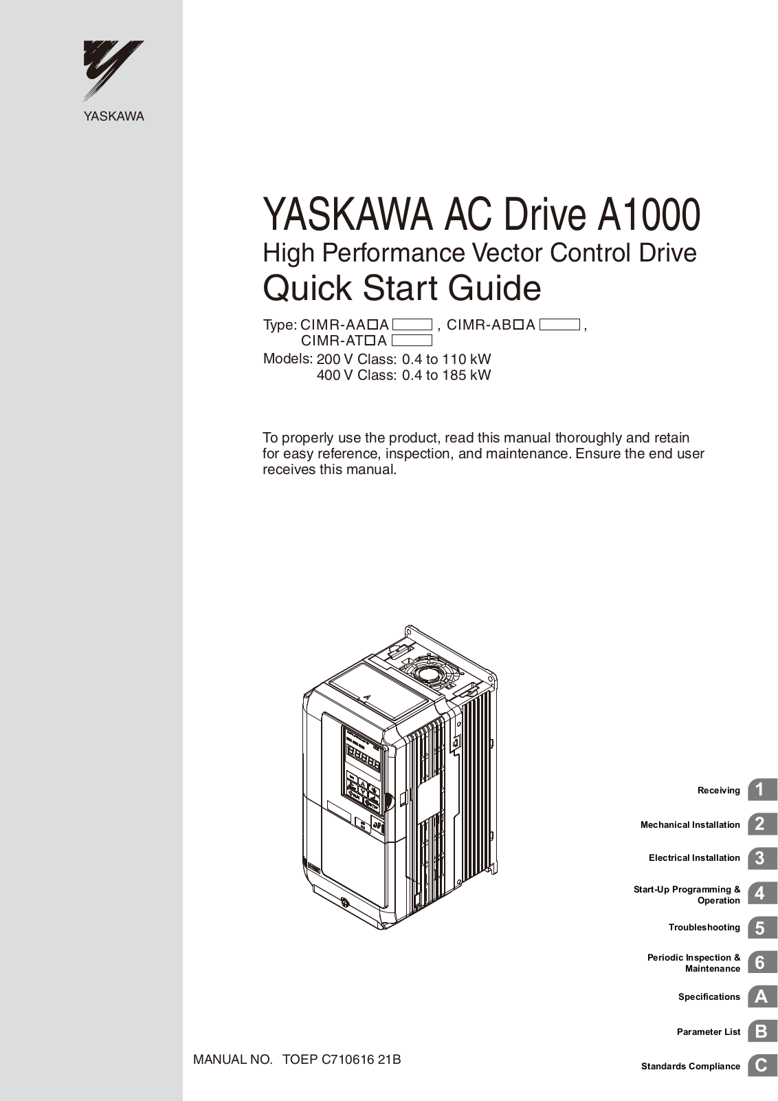 YASKAWA A1000 User Manual