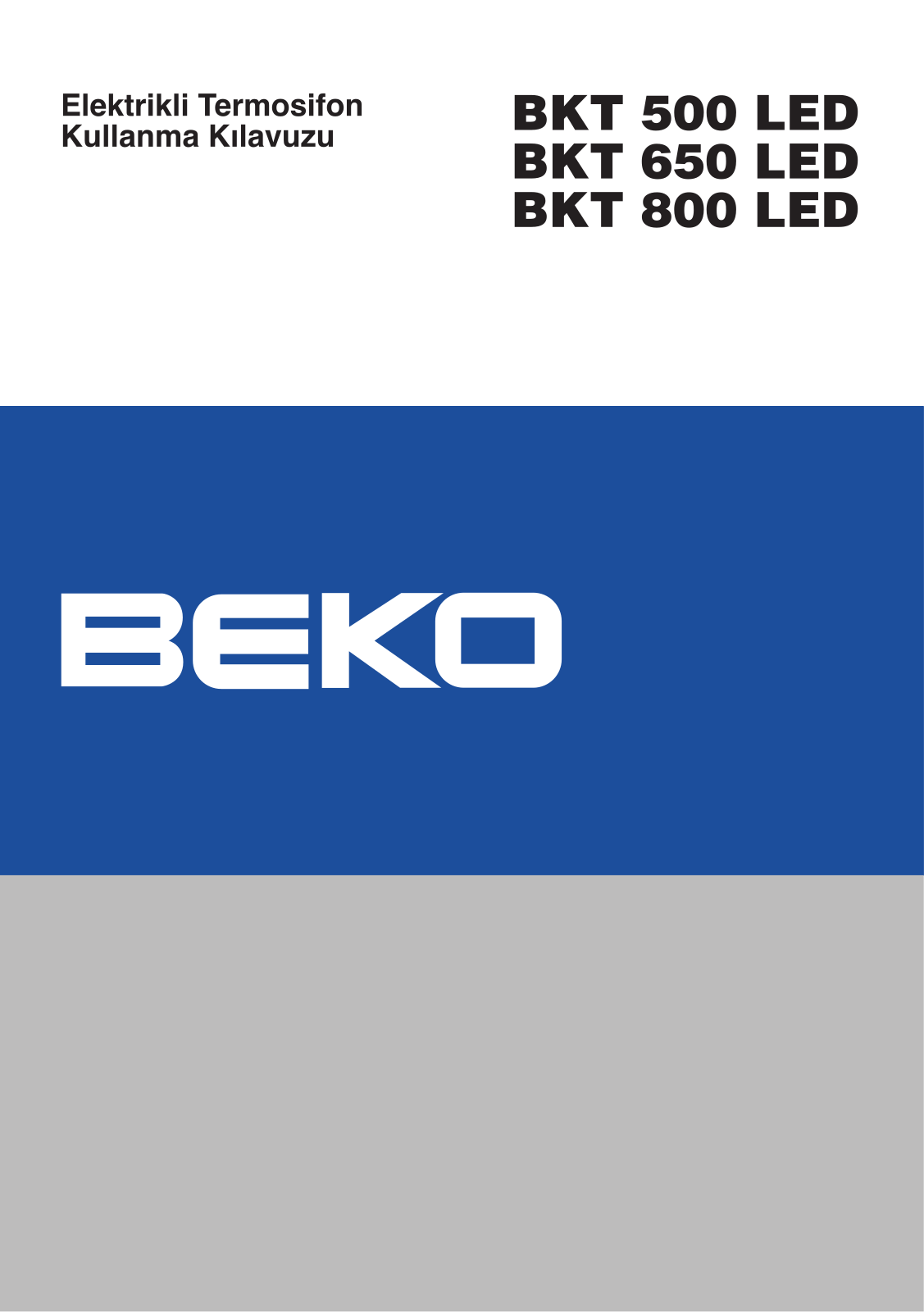 Beko BKT500LED, BKT650LED, BKT800LED User manual