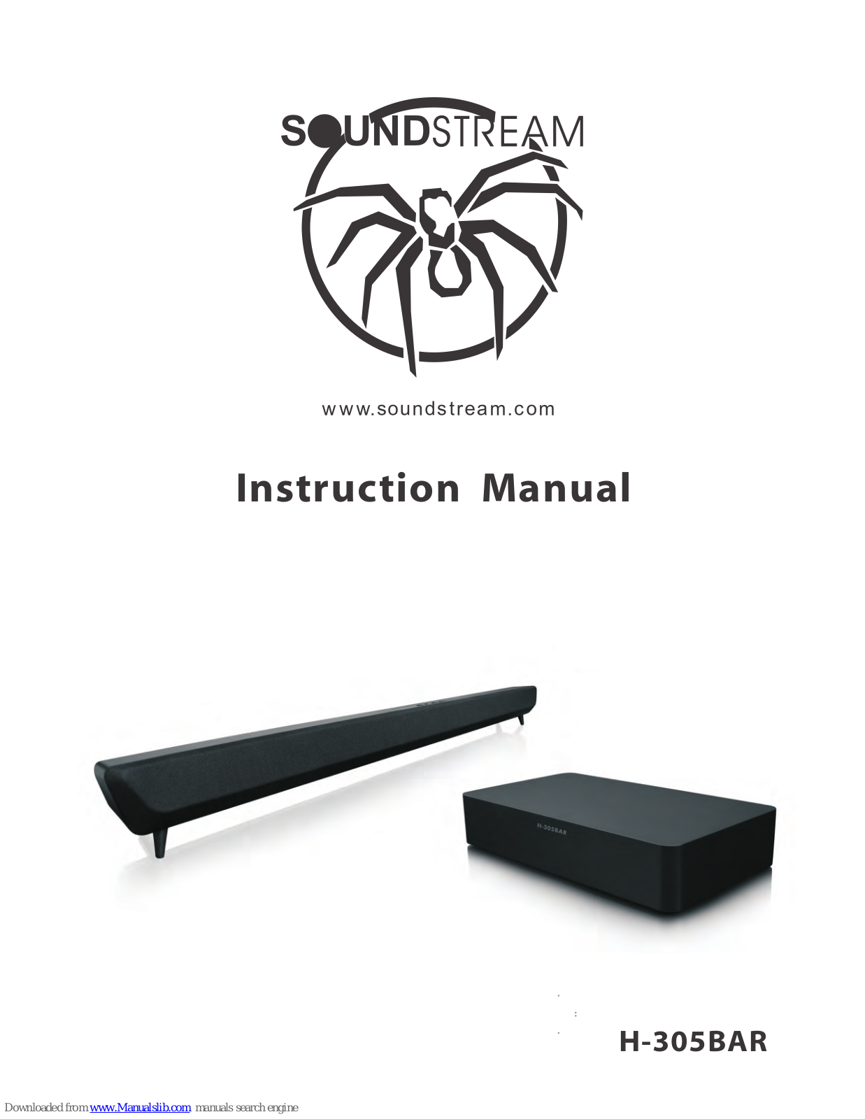 Soundstream H-305BAR Instruction Manual