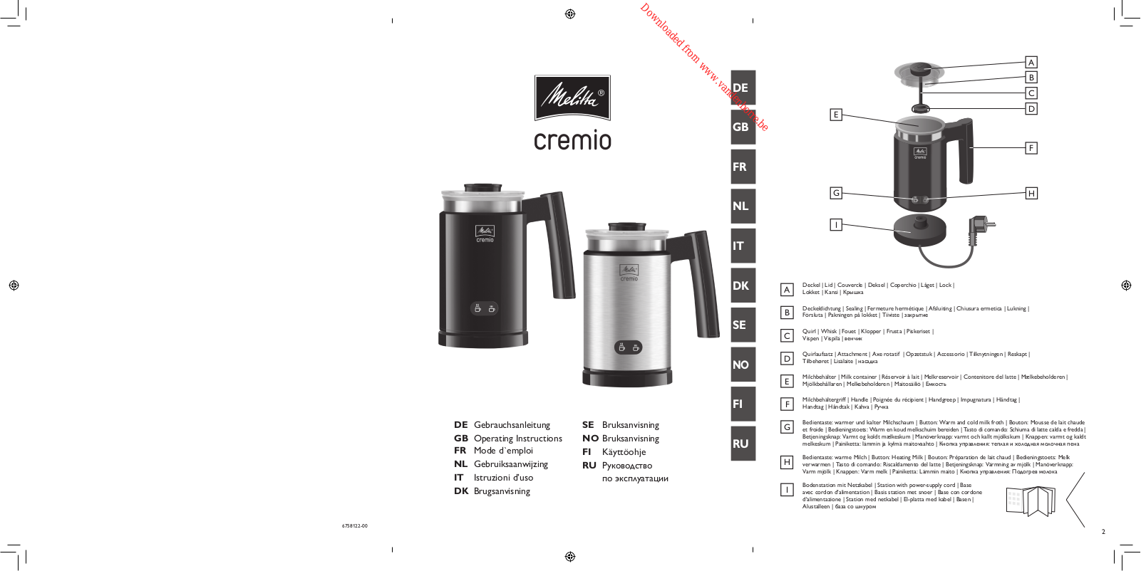 MELITTA CREMIO II User Manual