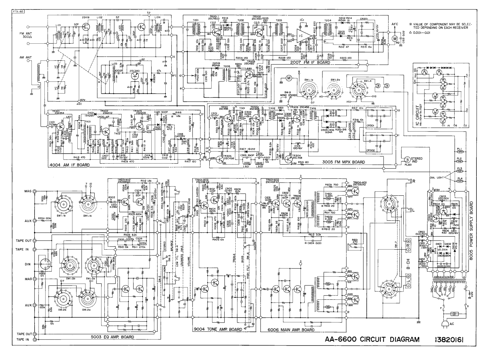 Akai AA-6600 Schematic