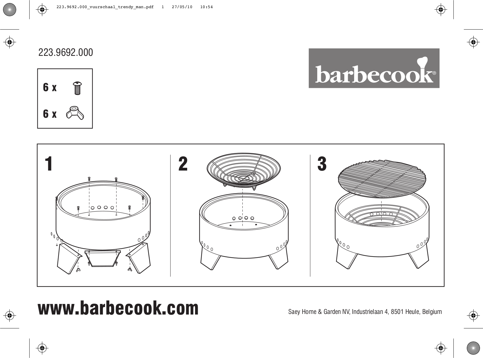 BARBECOOK Brasero Trendy User Manual