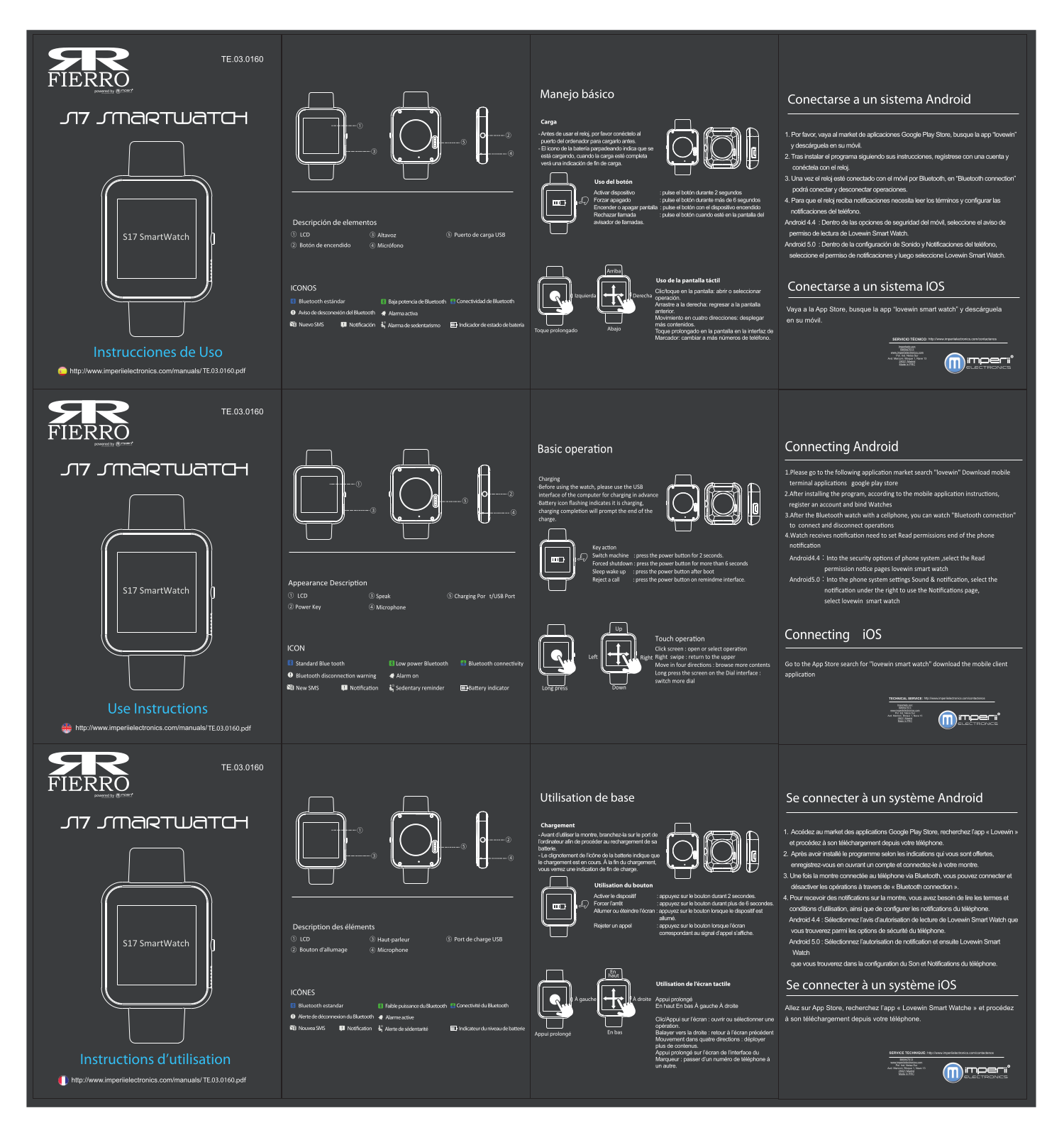 imperii electronics S17 SmartWatch Instruction Manual