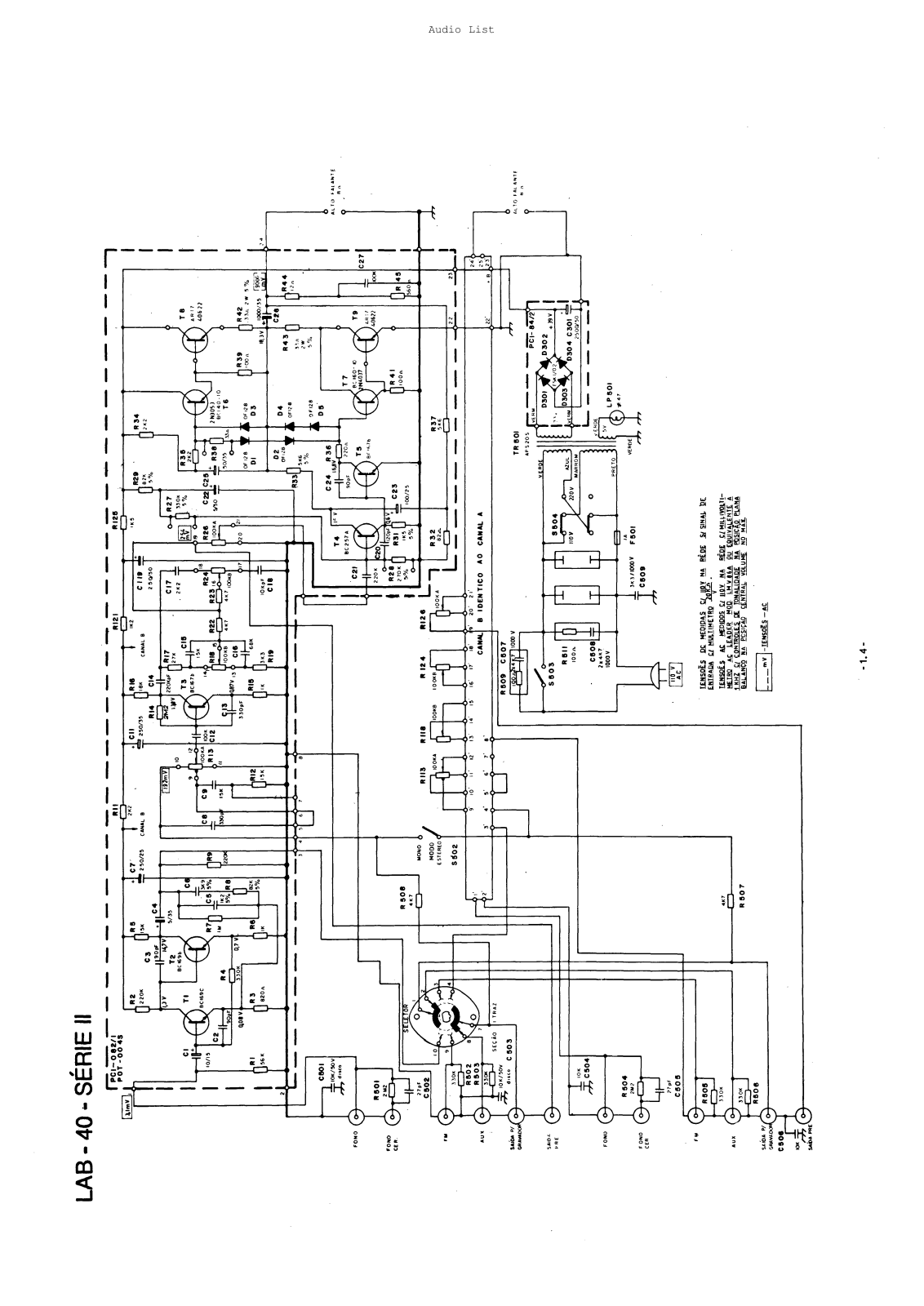 Gradiente lab40ll schematic