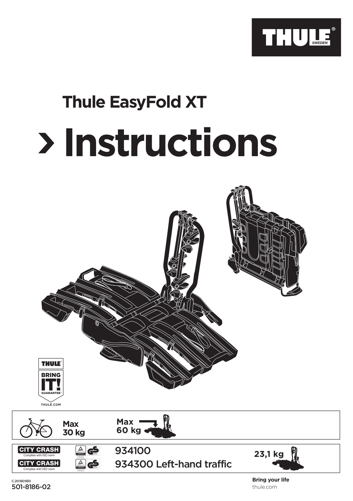 Thule EasyFold XT 3 User Manual