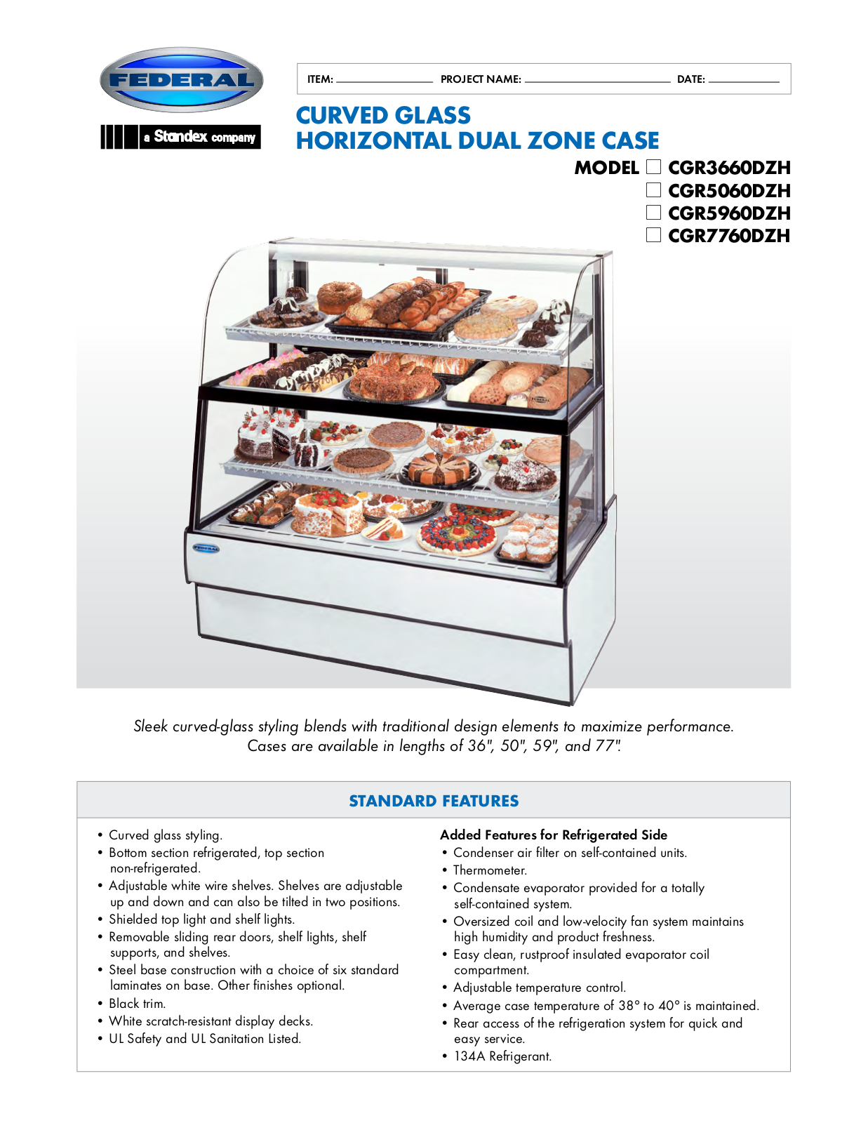 Federal Industries CGR3660DZH User Manual