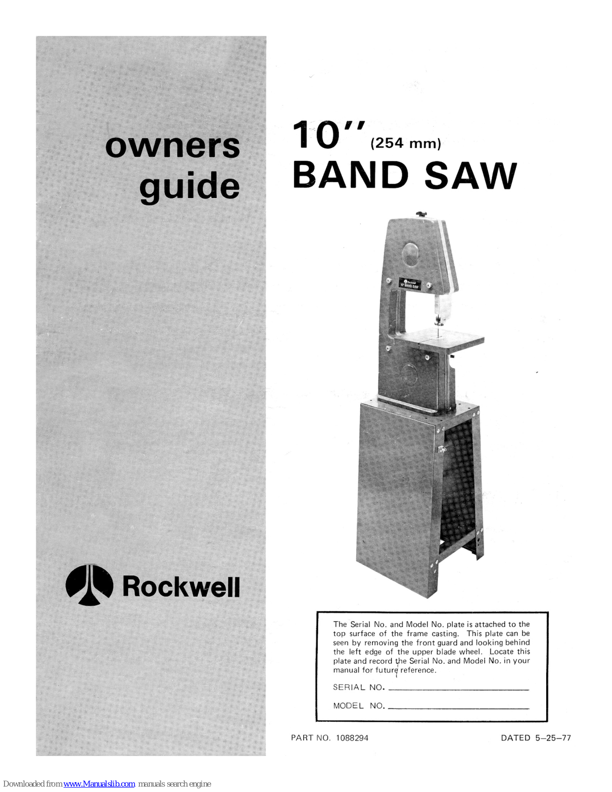 Rockwell 1088294 Owner's Manual - ManualMachine.com