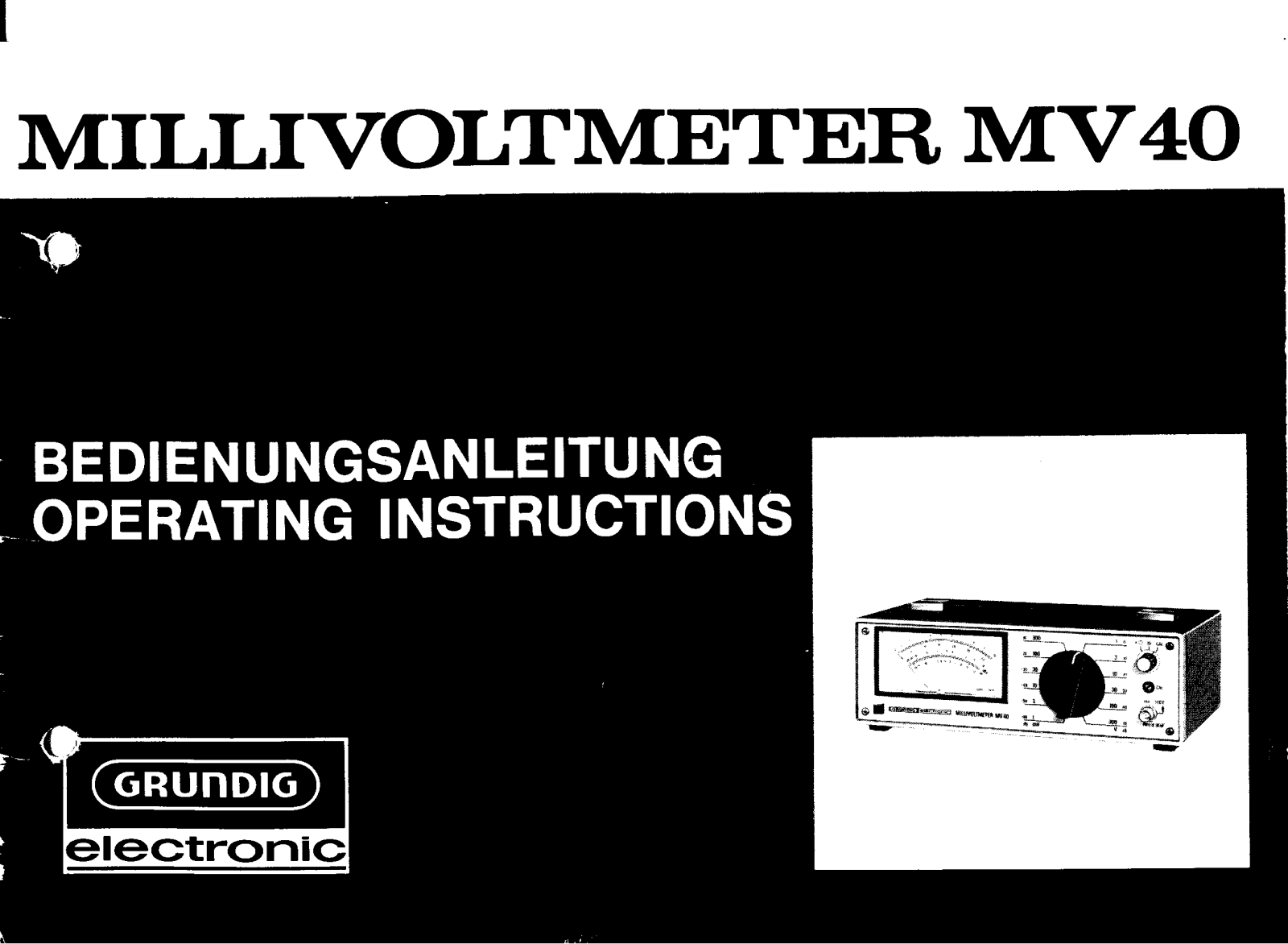 Grundig MV-4-MV-40 Owners Manual