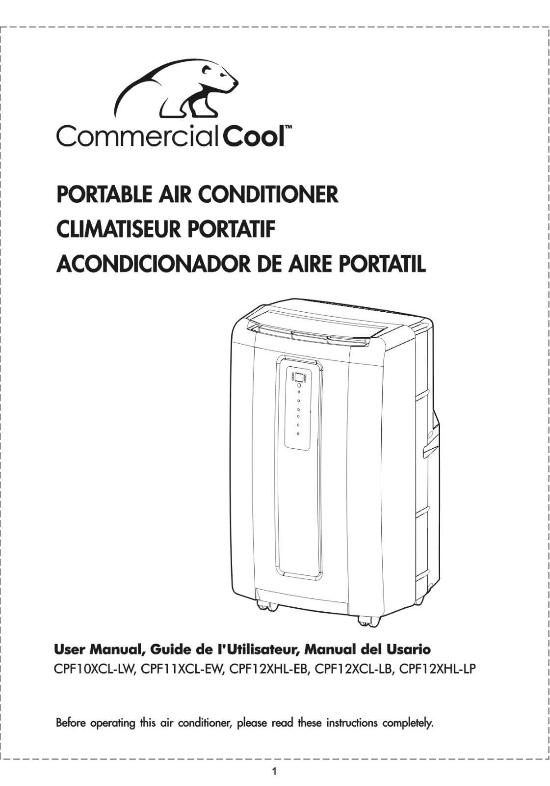 Haier Cpf10xcl-lw, Cpf12xhl-eb, Cpf12xhl-lp, Cpf12xcllb, Cpf11xcl-ew Owner's Manual