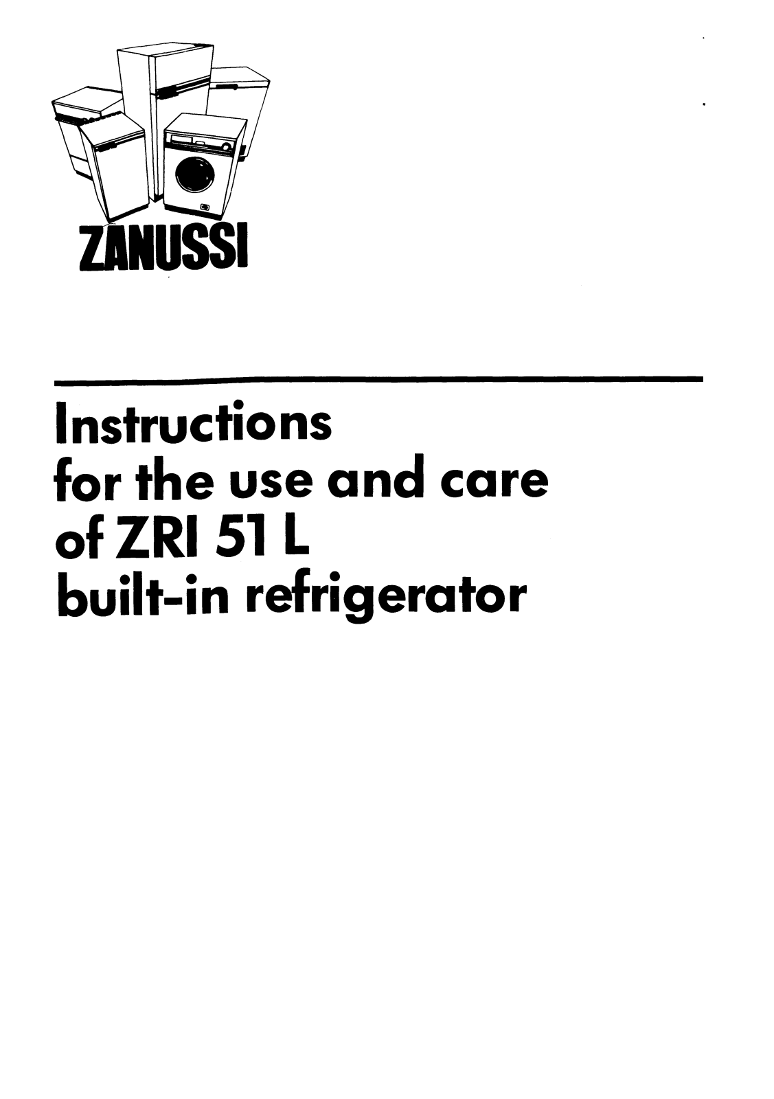 Zanussi ZRI 51 L User Manual