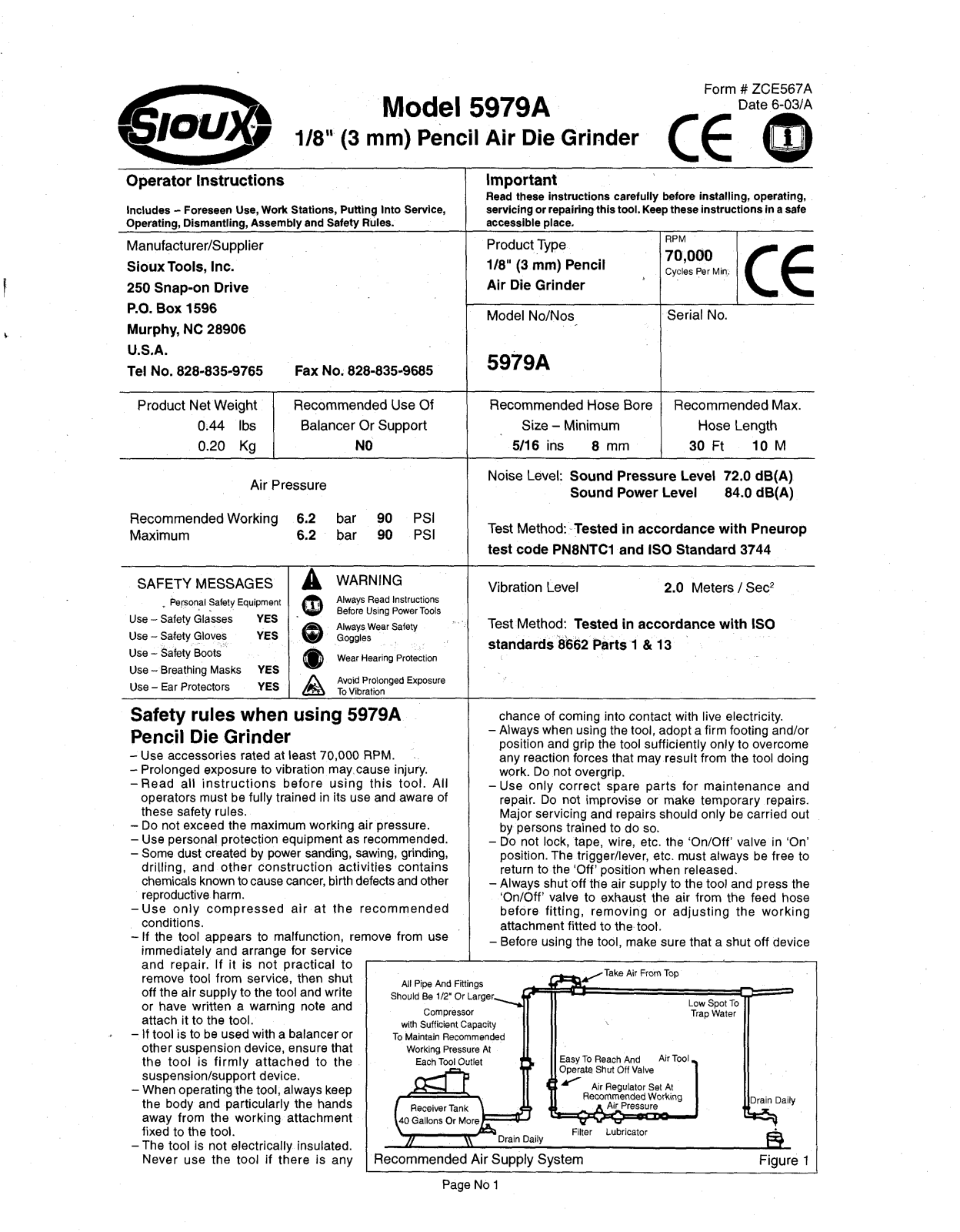 Sioux Tools 5979A User Manual