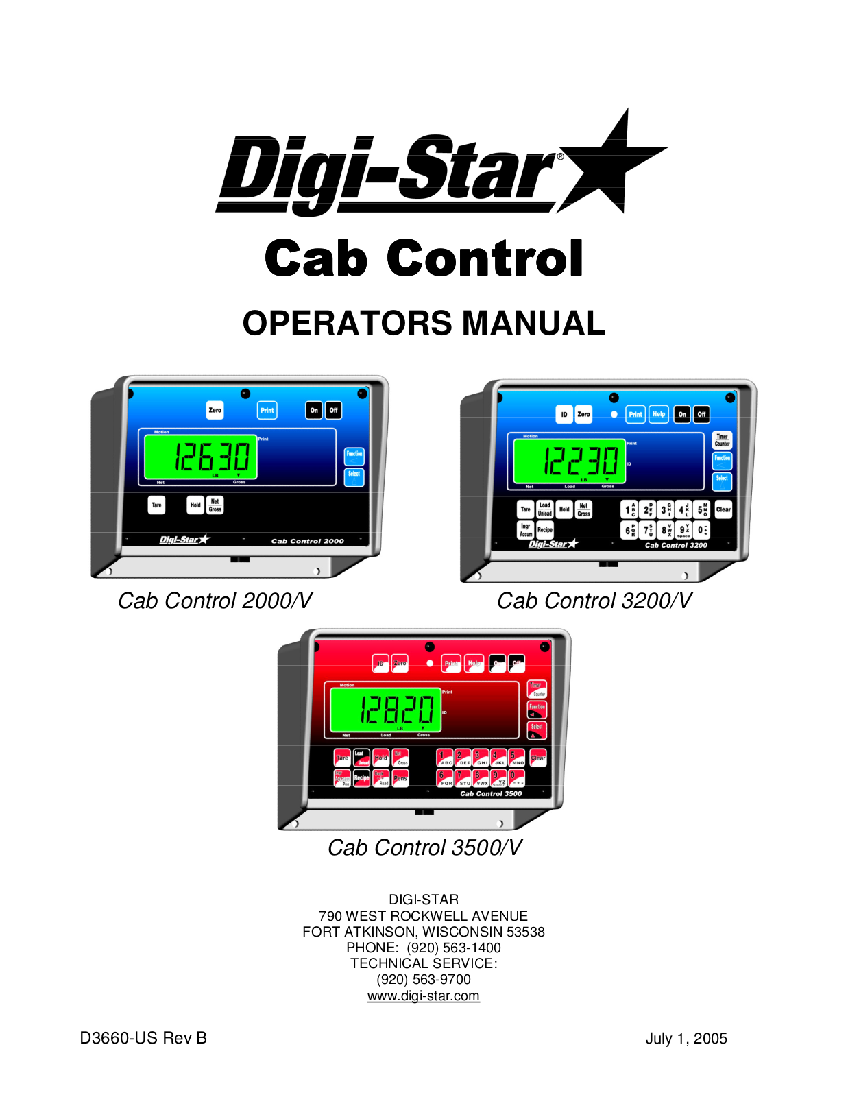 Digi-Star Cab Control 2000-V User Manual