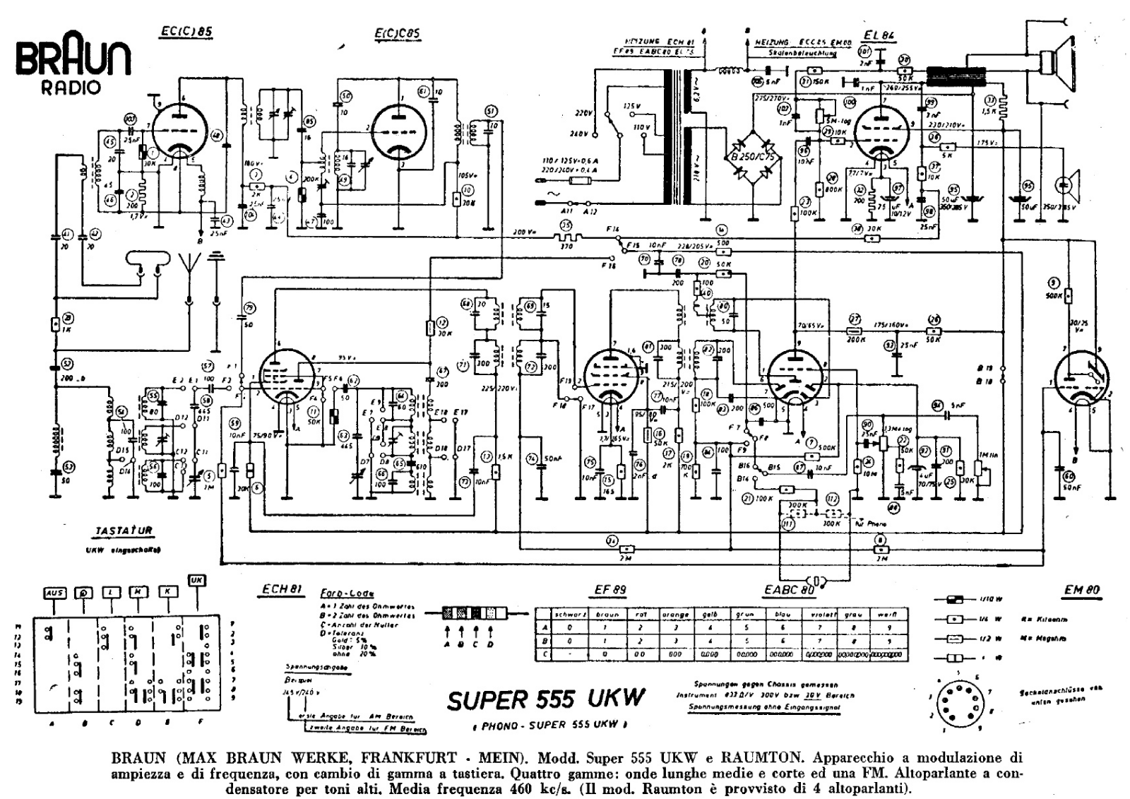 Braun super 555ukw schematic