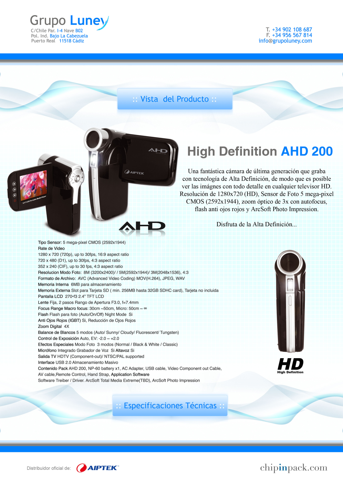 Aiptek POCKET DV AHD 200 User Manual