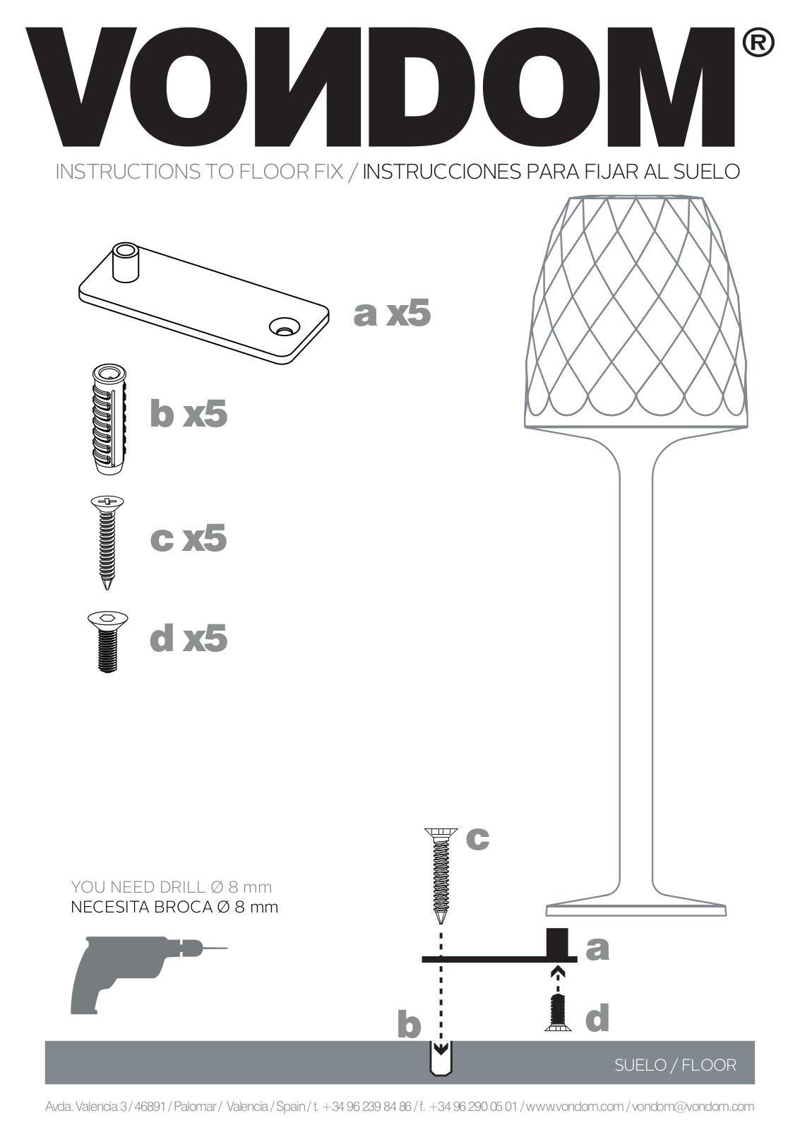 Vondom VOM1184 Installation & Assembly - ManualMachine.com