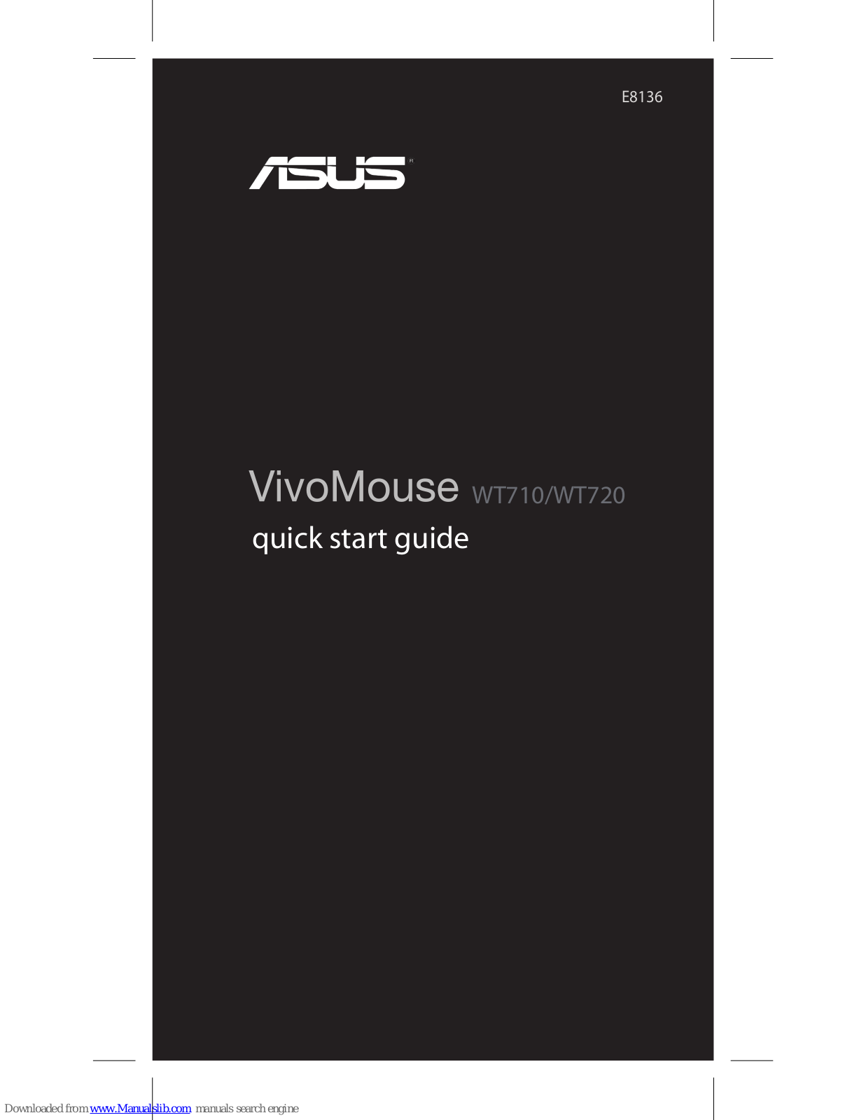 Asus VivoMouse WT720, VivoMouse WT710 Quick Start Manual