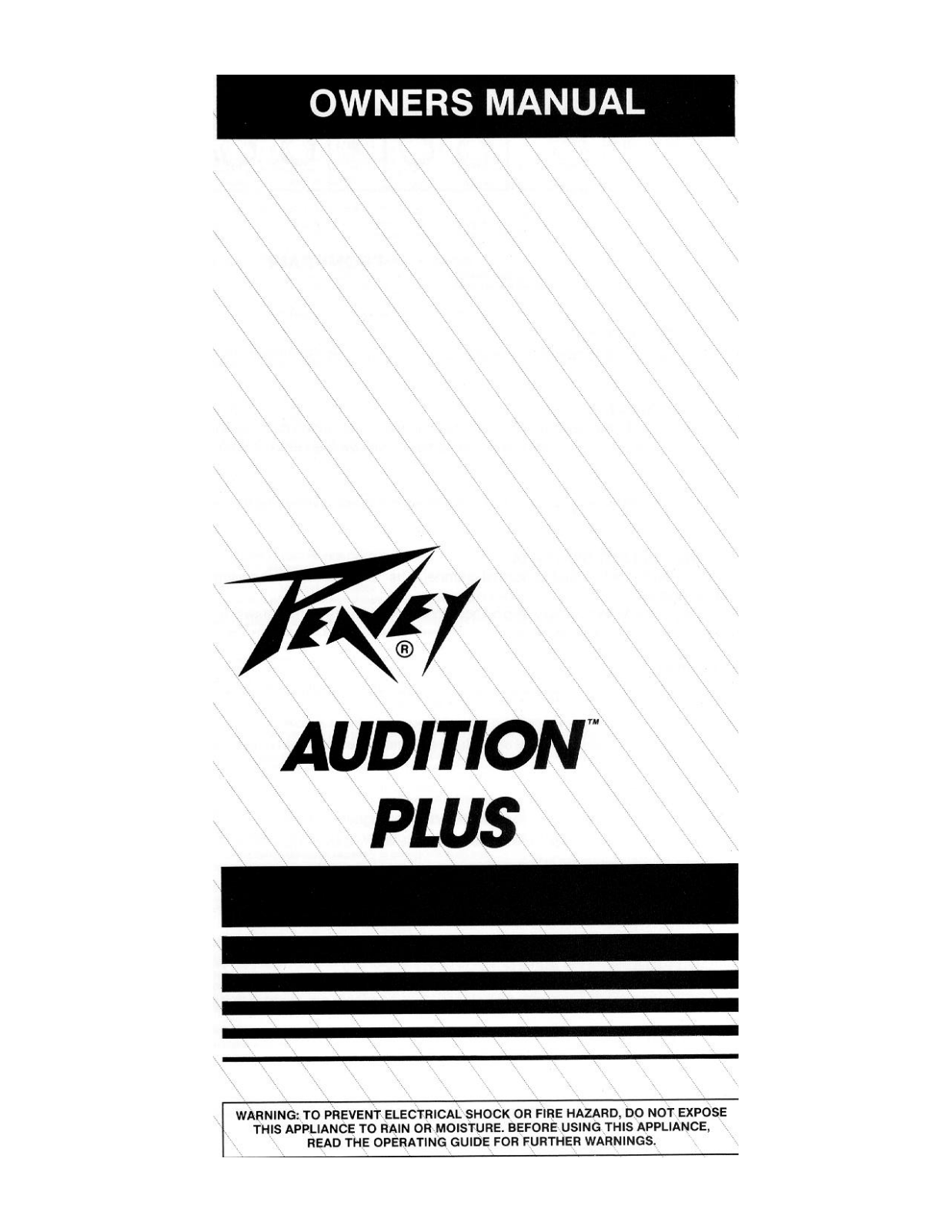 Peavey Audition Plus Operating Guide