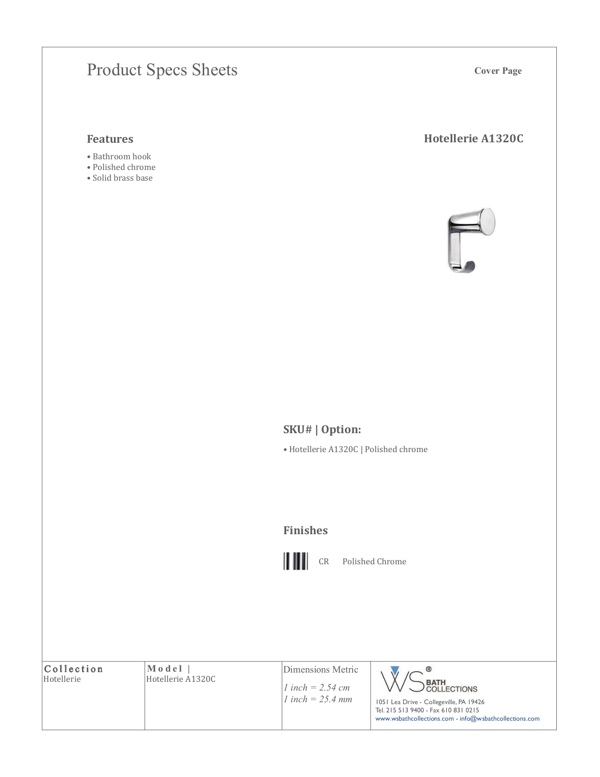 WS Bath Collections WSO3274 Specifications - ManualMachine.com