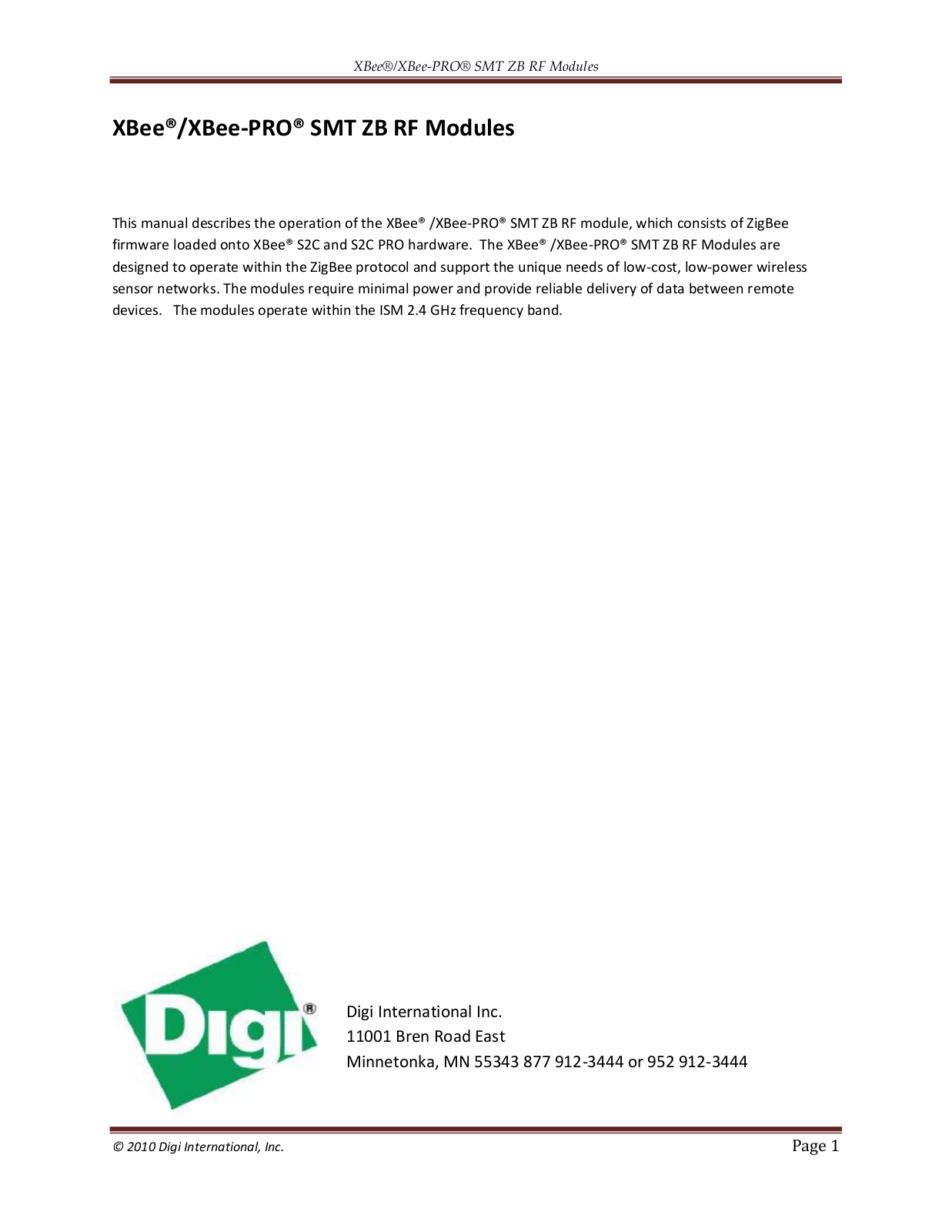 Digi XBPS2C User Manual