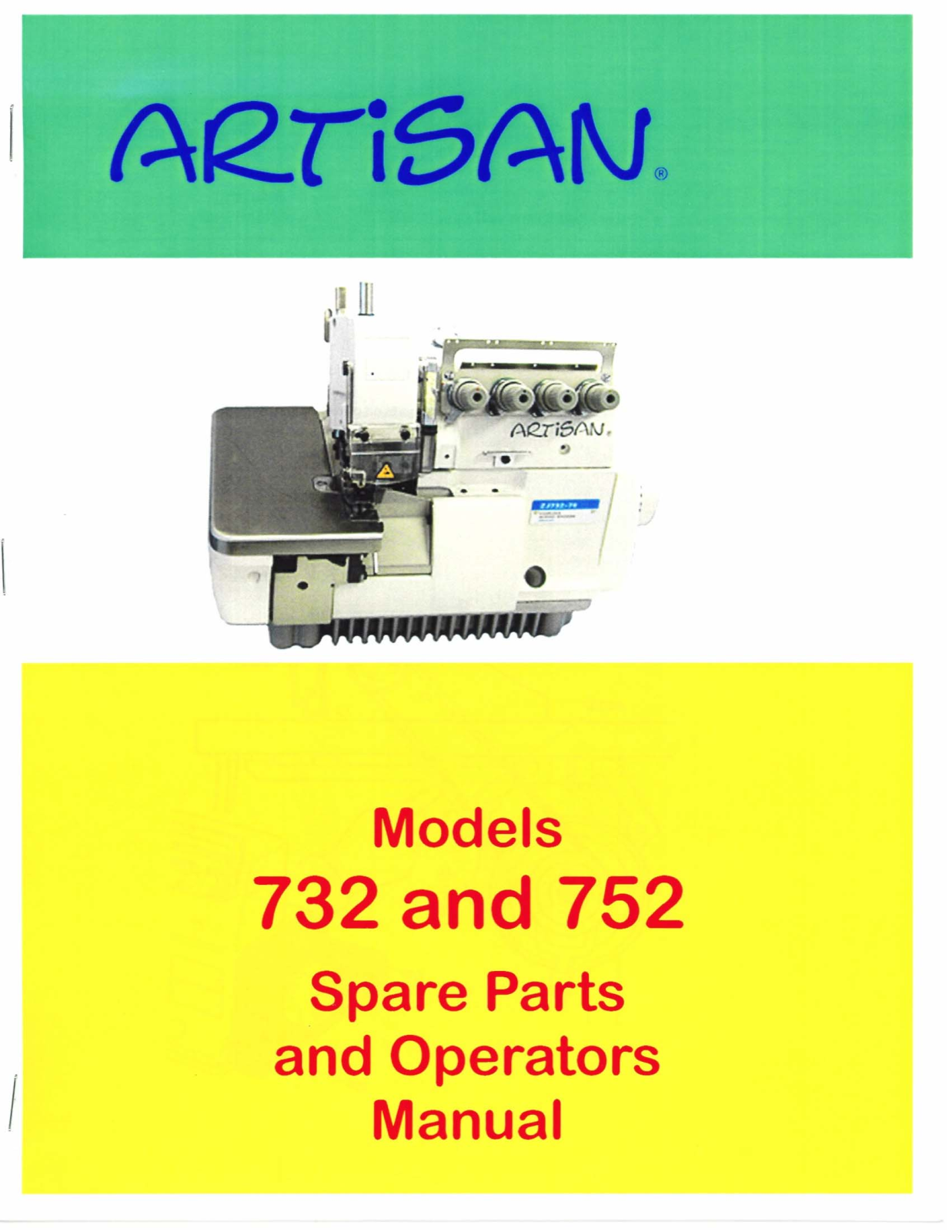 Artisan 752, 732 Operating Manual