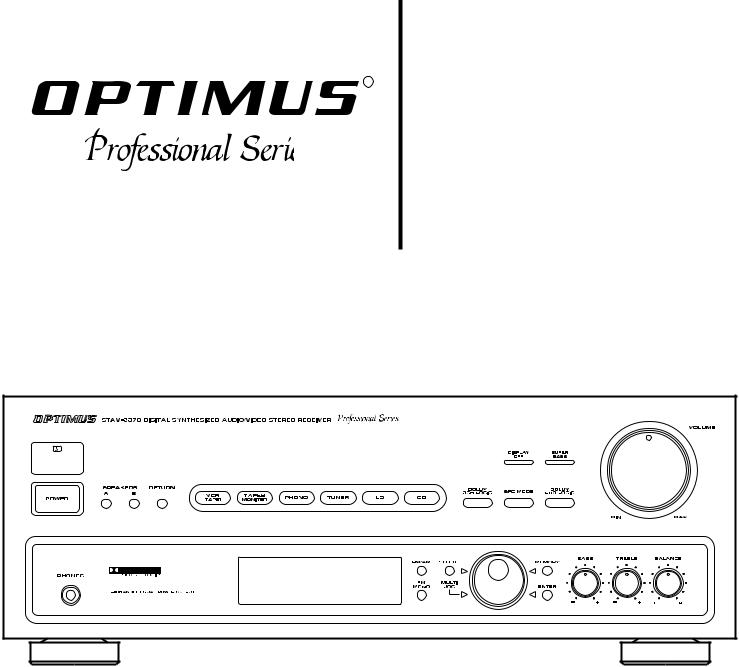 Optimus STAV-3370 User Manual