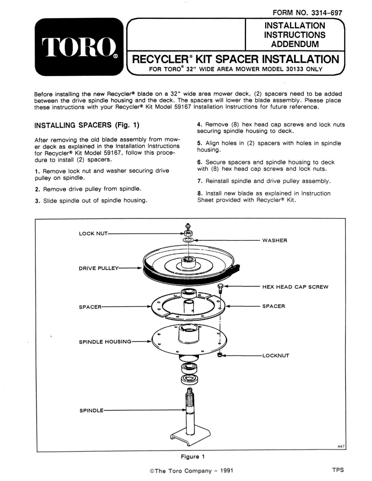 Toro 30133 Installation Instructions