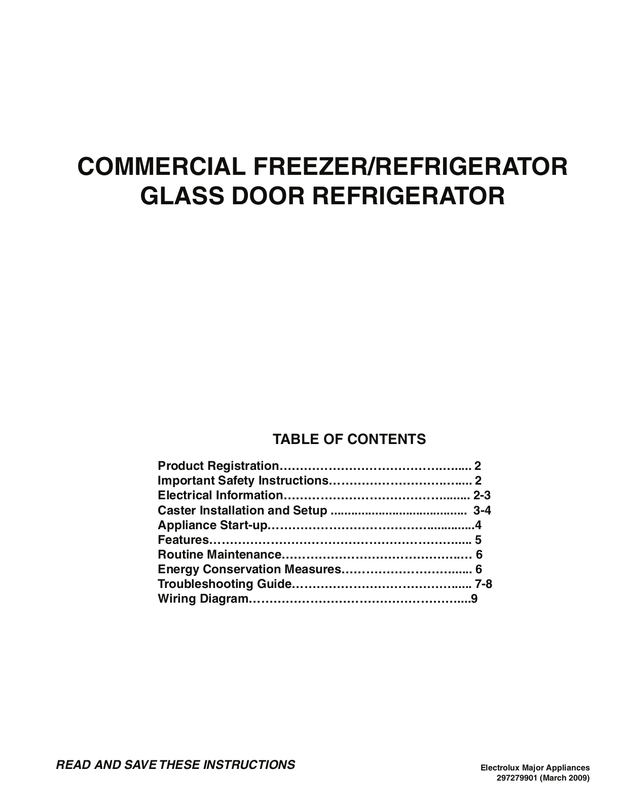 Kelvinator Commercial KGM220RHY Parts List