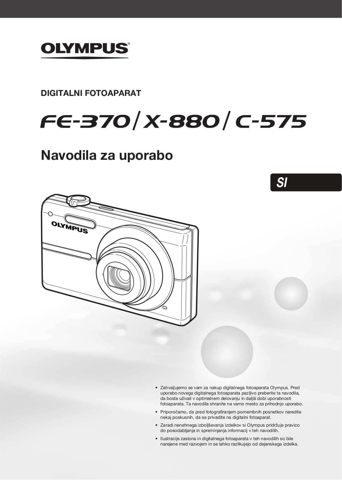 OLYMPUS FE-370 User Manual