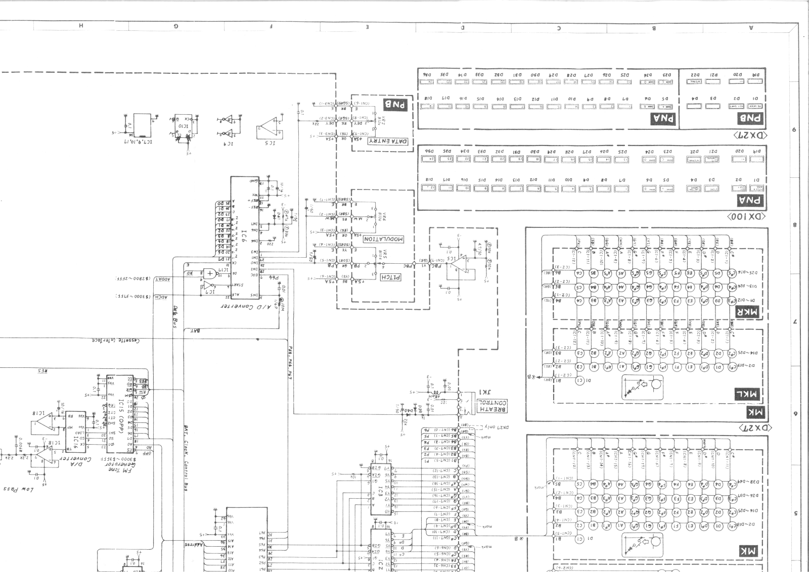 Yamaha DX27, DX100 Schematics