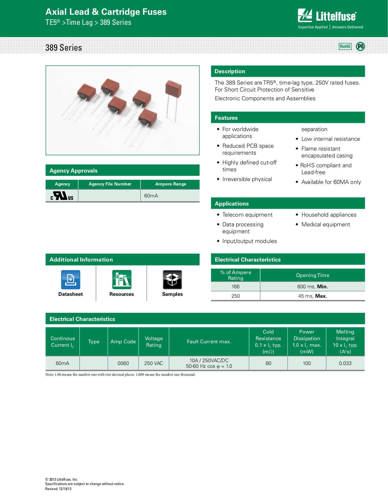 Littelfuse 389 User Manual